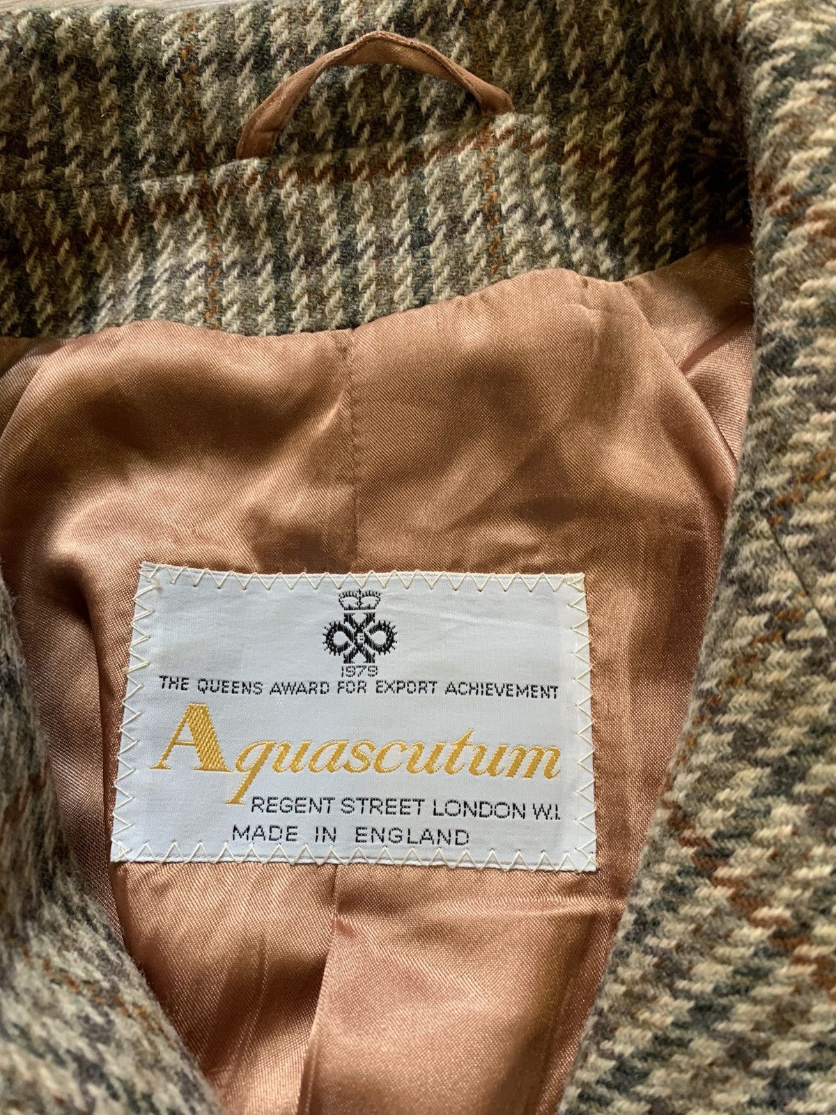 Aquascutum × Vintage Aquascutum Vintage Wool Coat Monogram Cotton Y2K USA Size L / US 10 / IT 46 - 3 Thumbnail
