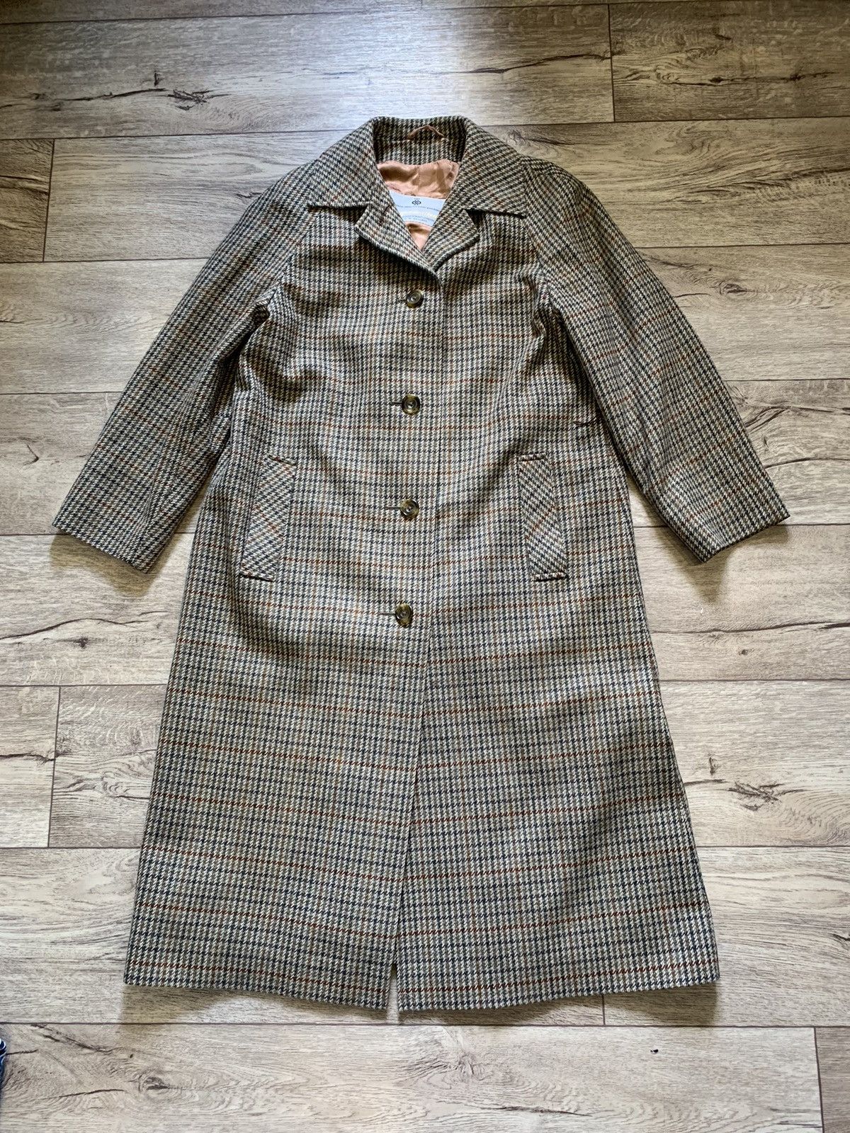 Aquascutum × Vintage Aquascutum Vintage Wool Coat Monogram Cotton Y2K USA Size L / US 10 / IT 46 - 1 Thumbnail