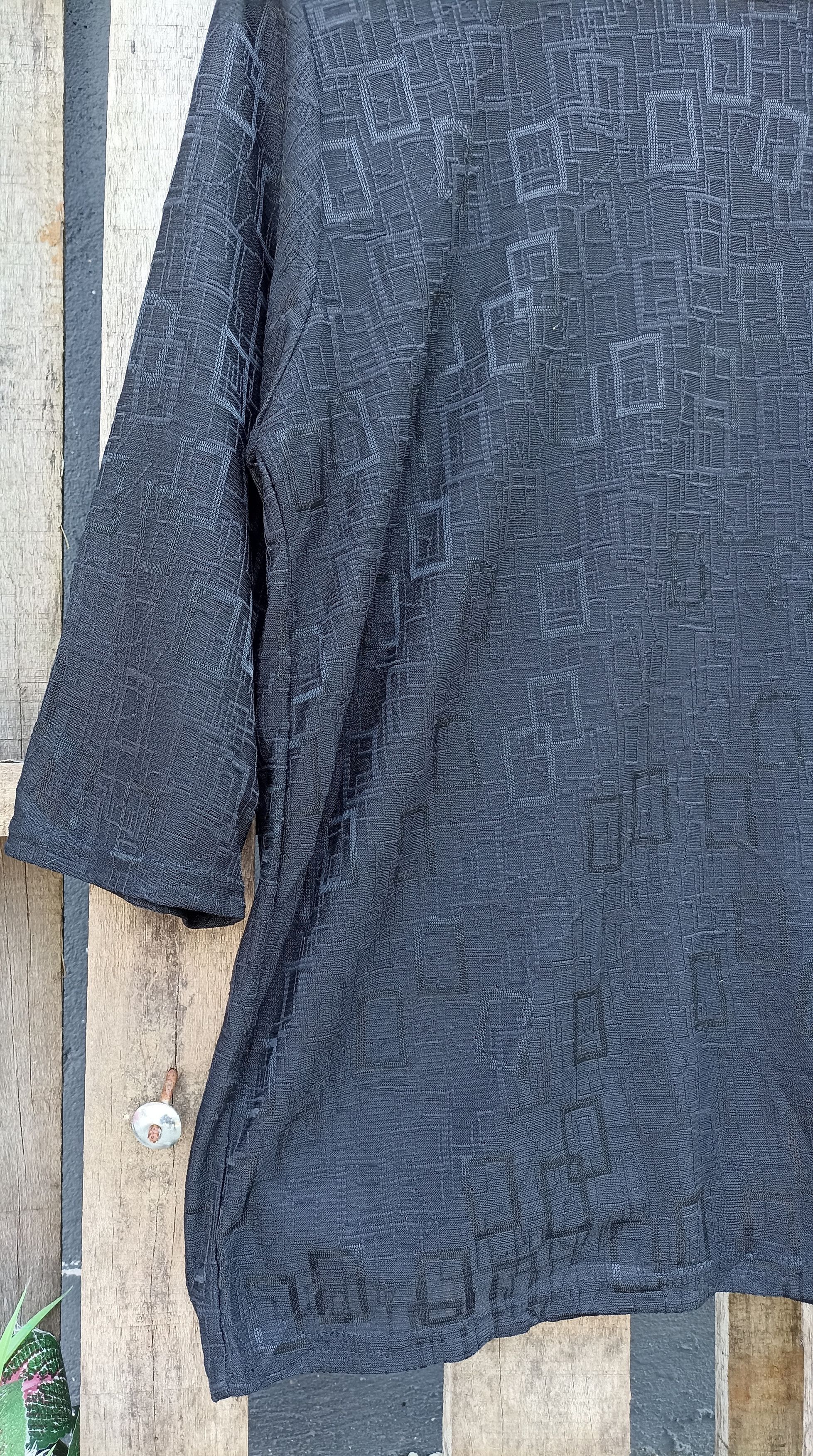 Issey Miyake × Japanese Brand Mesh Monogram Quater sleeve Size US M / EU 48-50 / 2 - 3 Thumbnail
