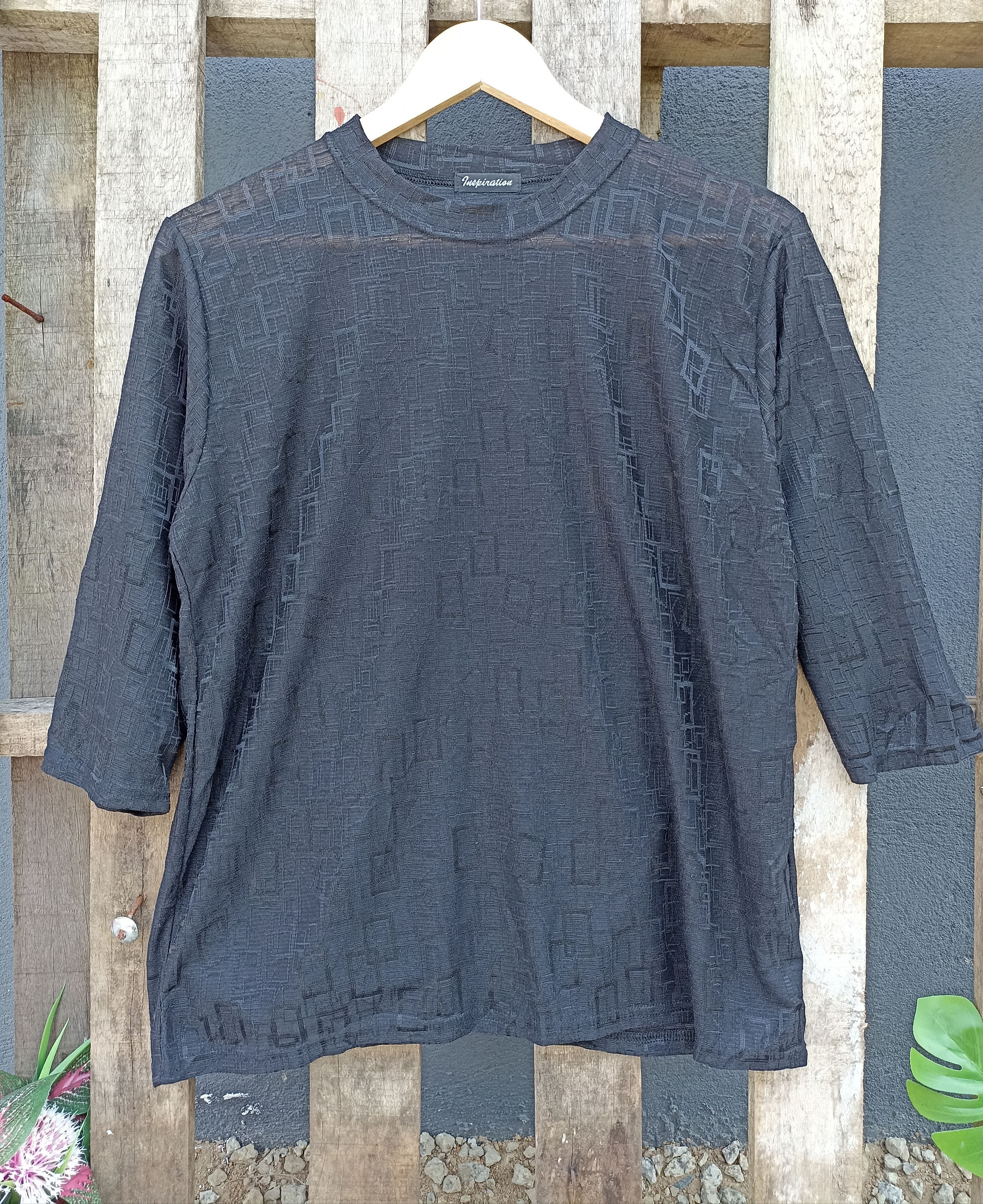 Issey Miyake × Japanese Brand Mesh Monogram Quater sleeve Size US M / EU 48-50 / 2 - 1 Thumbnail