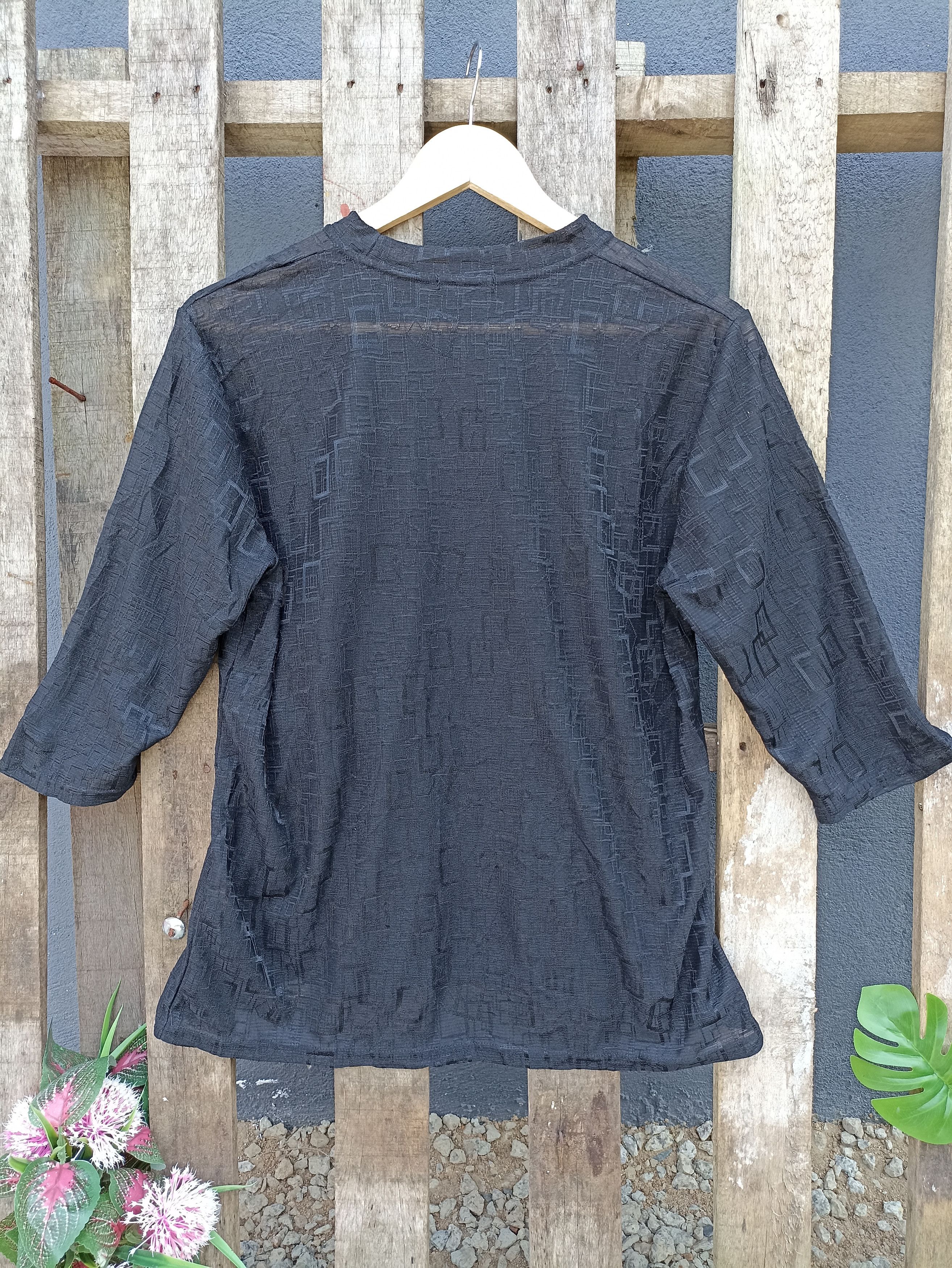 Issey Miyake × Japanese Brand Mesh Monogram Quater sleeve Size US M / EU 48-50 / 2 - 5 Thumbnail