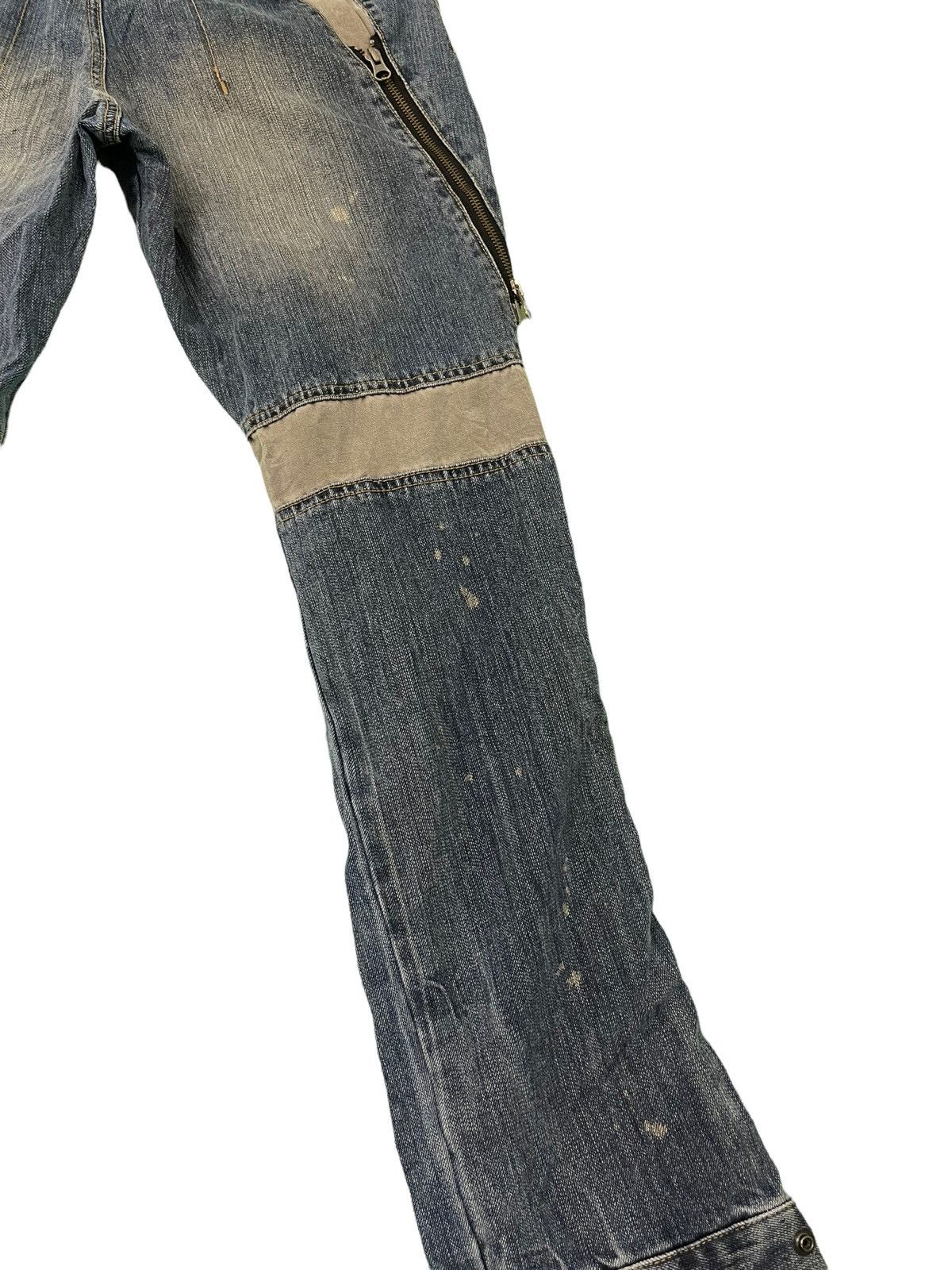 Japanese Brand PPFM Multizipped Distressed Denim Slim 6🟦 Size US 32 / EU 48 - 9 Thumbnail