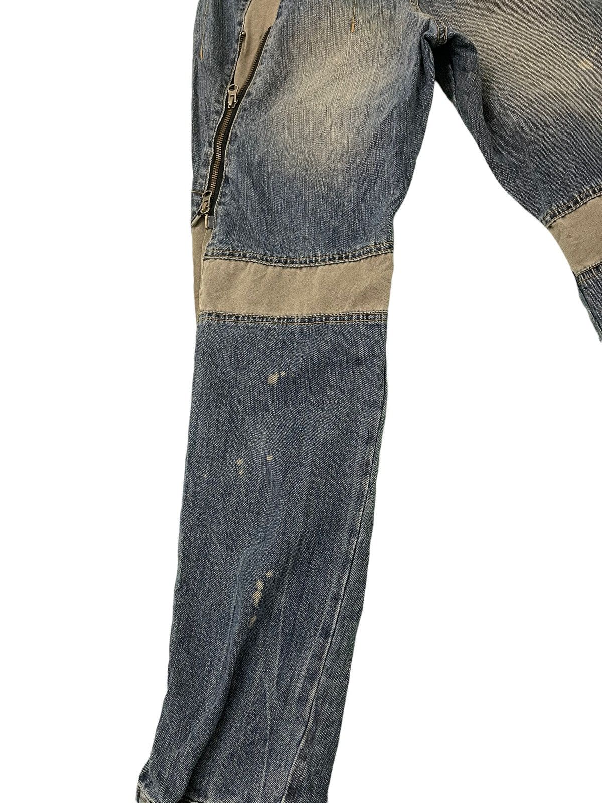Japanese Brand PPFM Multizipped Distressed Denim Slim 6🟦 Size US 32 / EU 48 - 8 Thumbnail