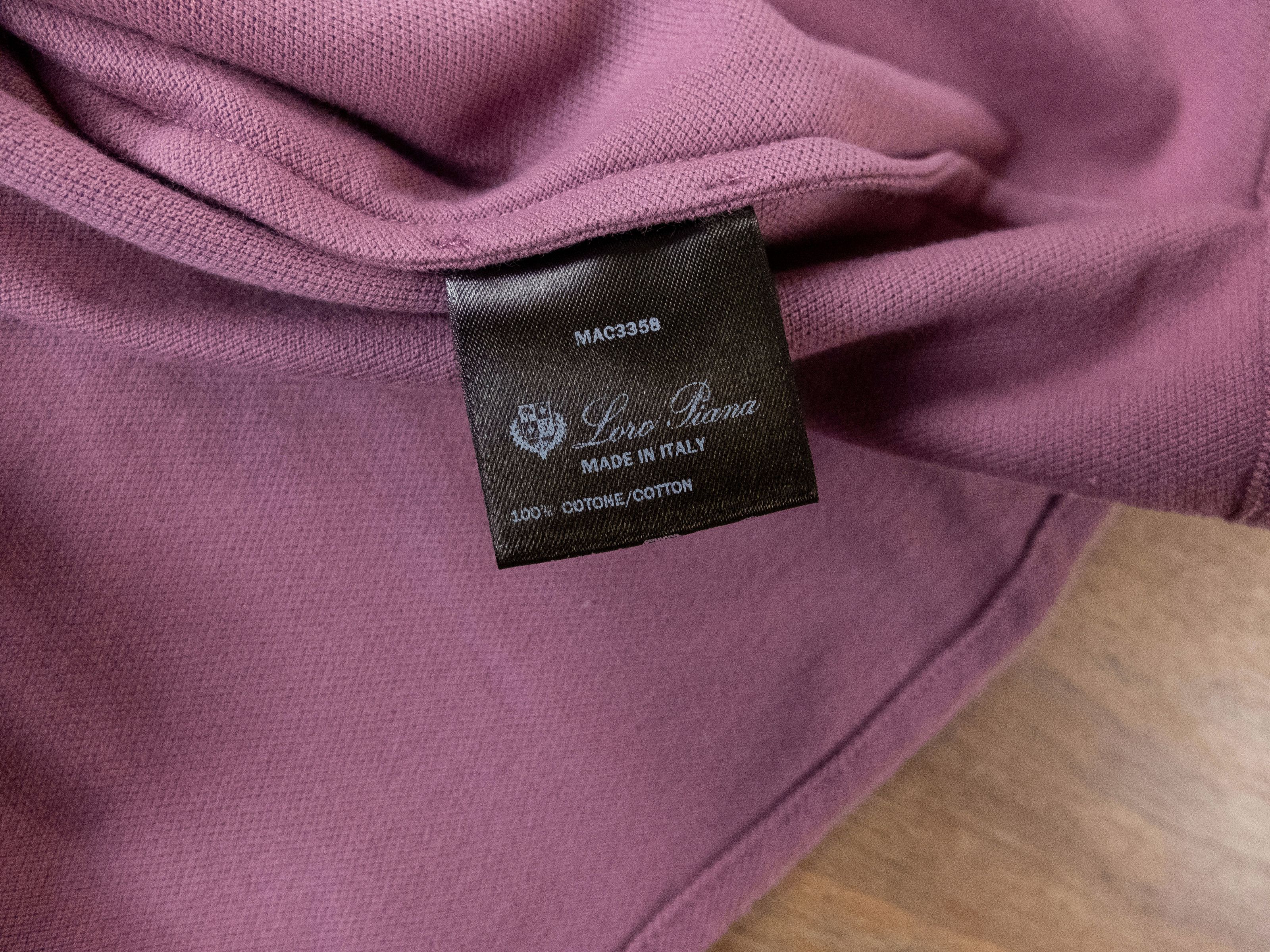 Loro Piana LORO PIANA dusty rose pique cotton polo shirt Large NWT Size US L / EU 52-54 / 3 - 6 Thumbnail