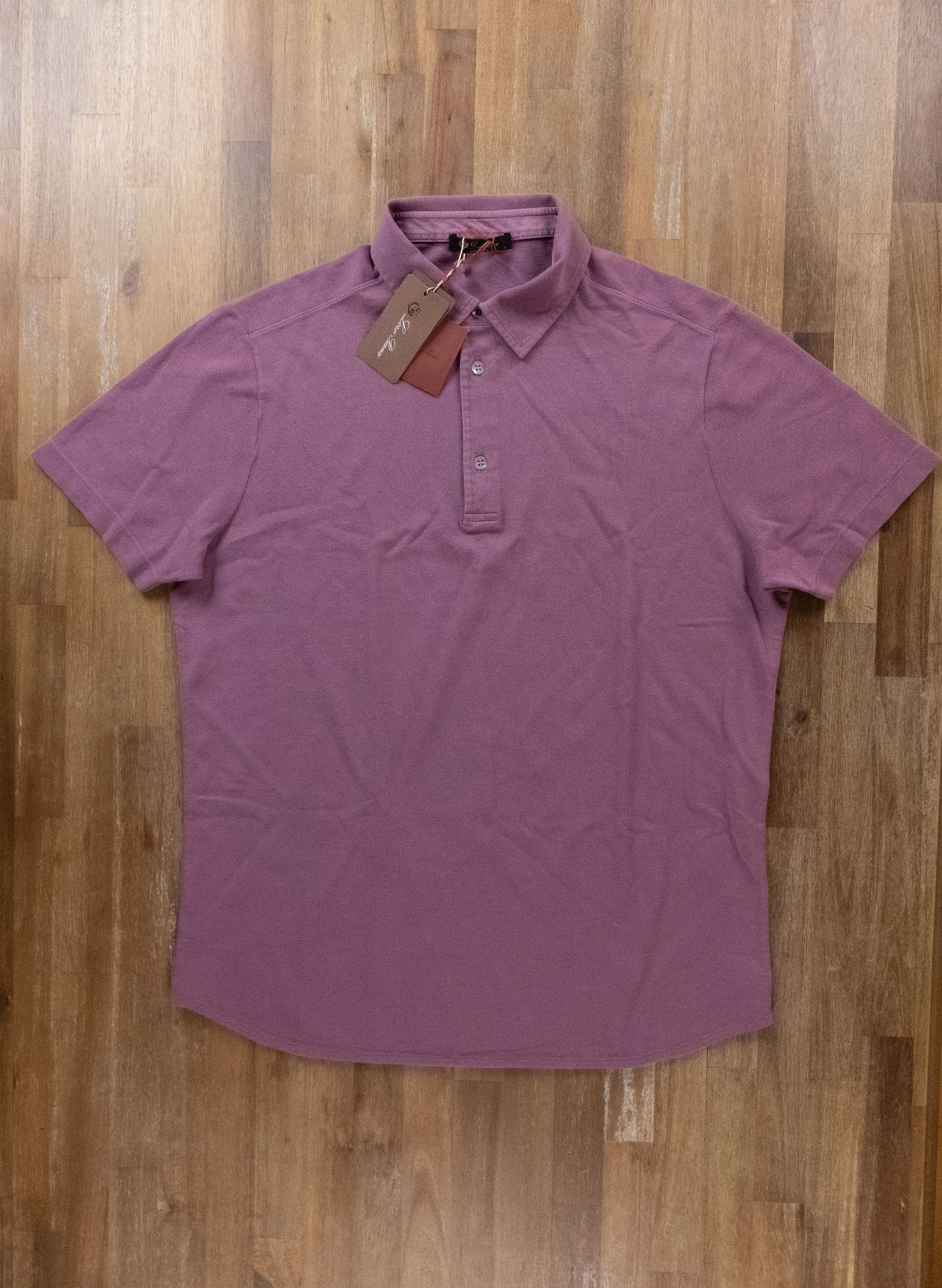 Loro Piana LORO PIANA dusty rose pique cotton polo shirt Large NWT Size US L / EU 52-54 / 3 - 1 Thumbnail