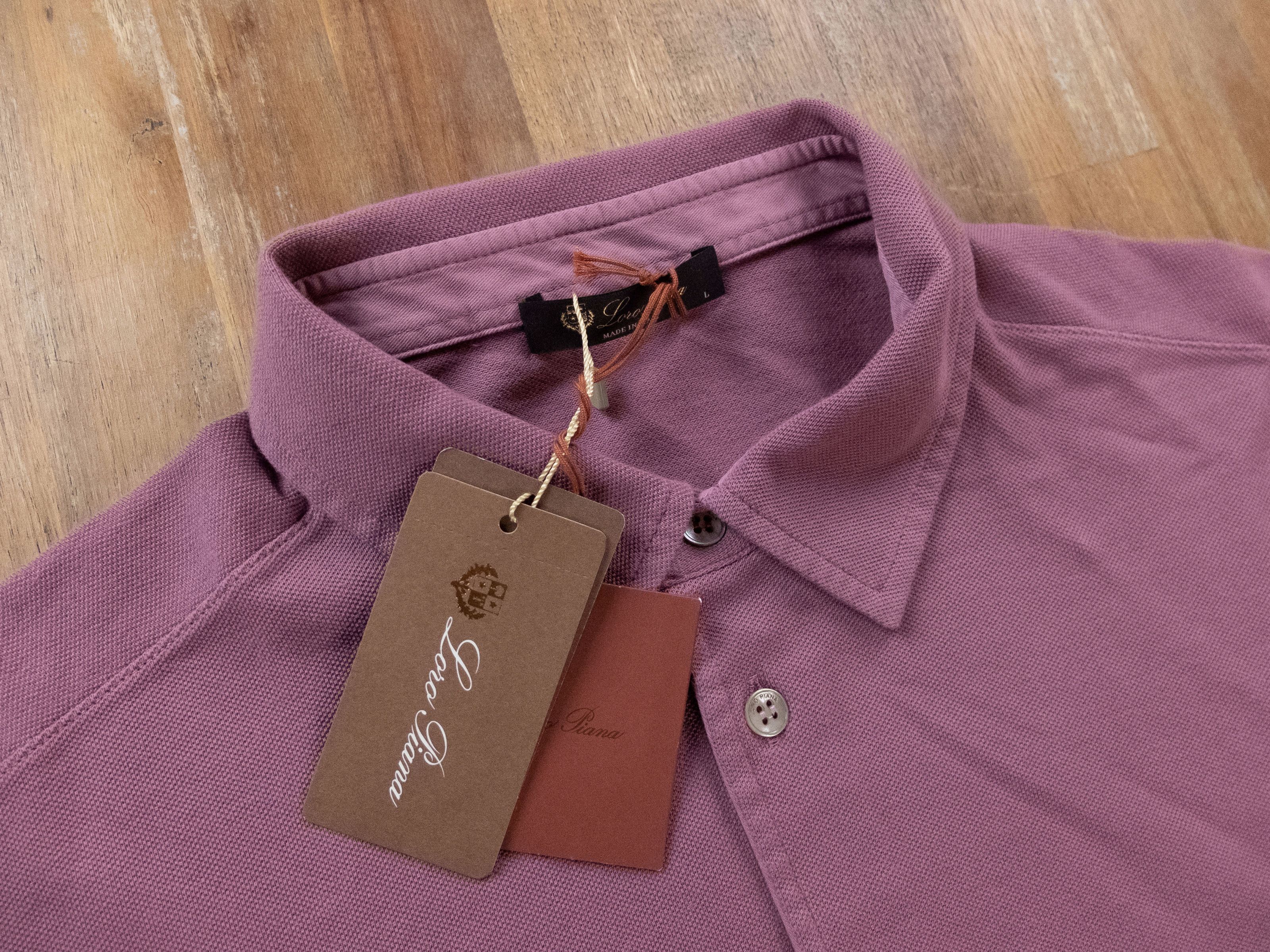 Loro Piana LORO PIANA dusty rose pique cotton polo shirt Large NWT Size US L / EU 52-54 / 3 - 4 Thumbnail