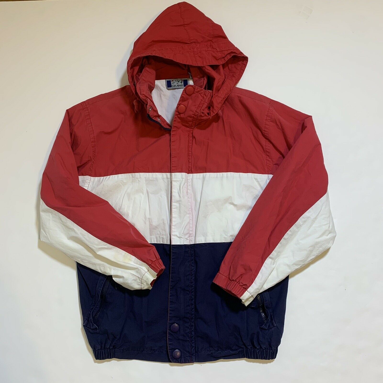 Other × Vintage Vintage 90s Sutter & Grant Hoodie Windbreaker Jacket S/M Size US S / EU 44-46 / 1 - 1 Thumbnail
