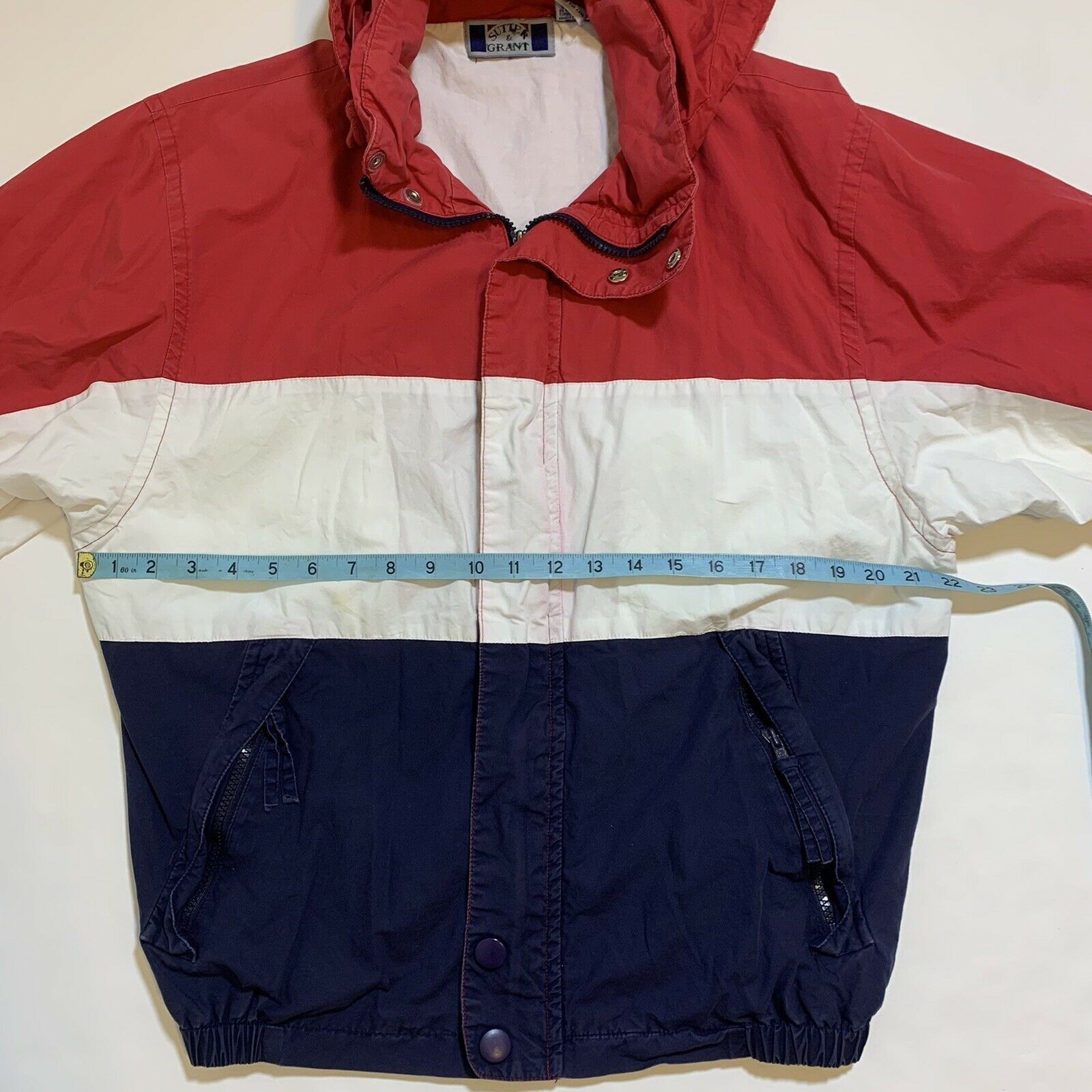Other × Vintage Vintage 90s Sutter & Grant Hoodie Windbreaker Jacket S/M Size US S / EU 44-46 / 1 - 9 Thumbnail