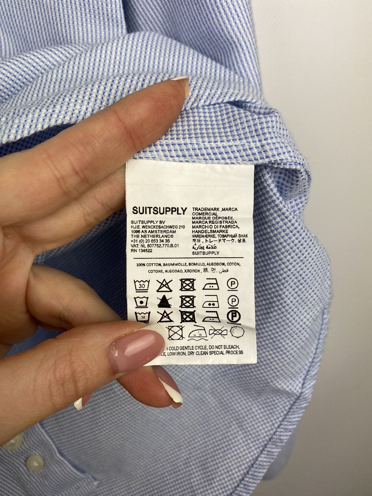 Suitsupply Suitsupply Egyptian Cotton men’s long sleeve button up shirt Size US L / EU 52-54 / 3 - 11 Thumbnail