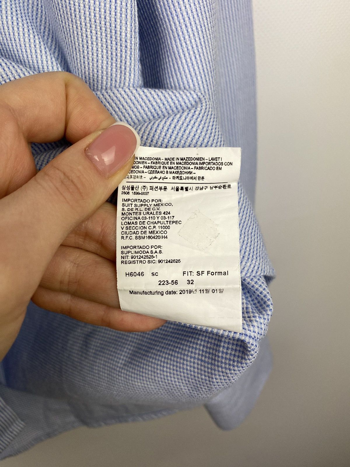 Suitsupply Suitsupply Egyptian Cotton men’s long sleeve button up shirt Size US L / EU 52-54 / 3 - 12 Thumbnail