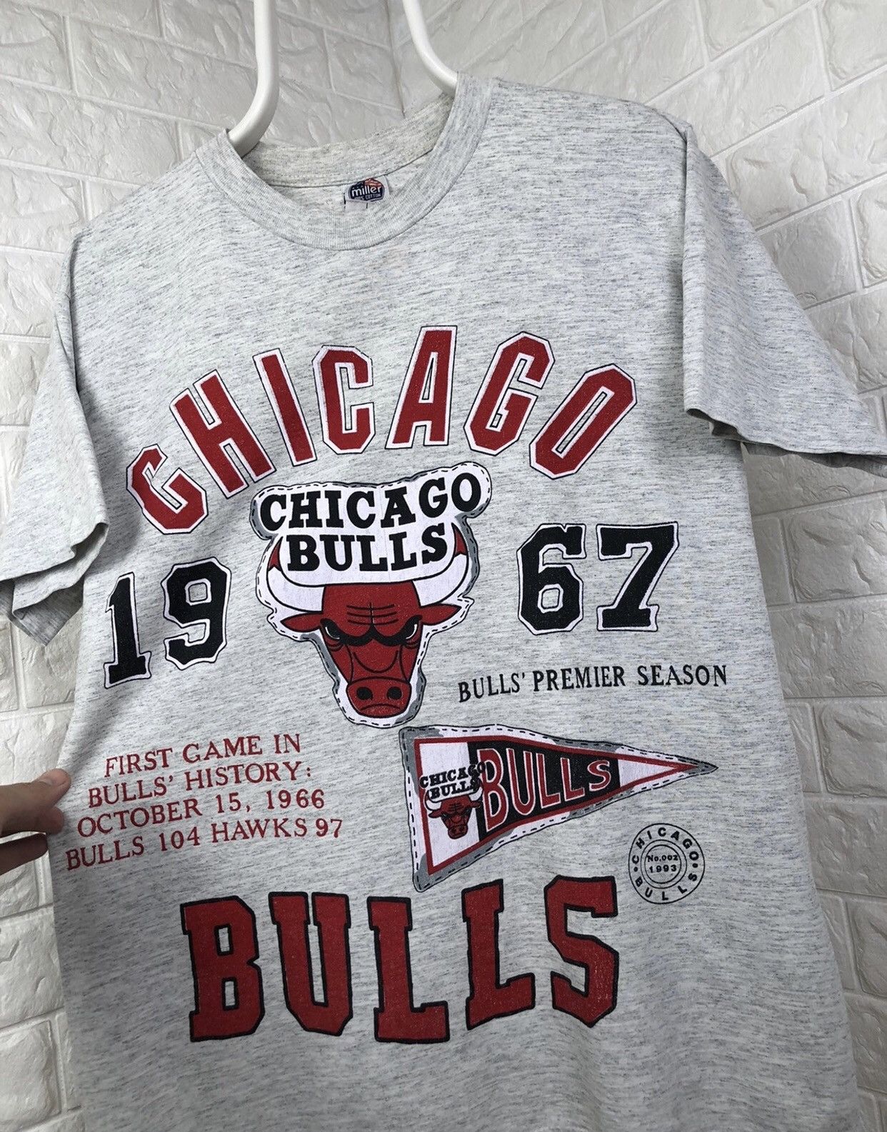 NBA × Vintage 1993 Chicago Bulls Vintage T-shirt Size US M / EU 48-50 / 2 - 4 Thumbnail