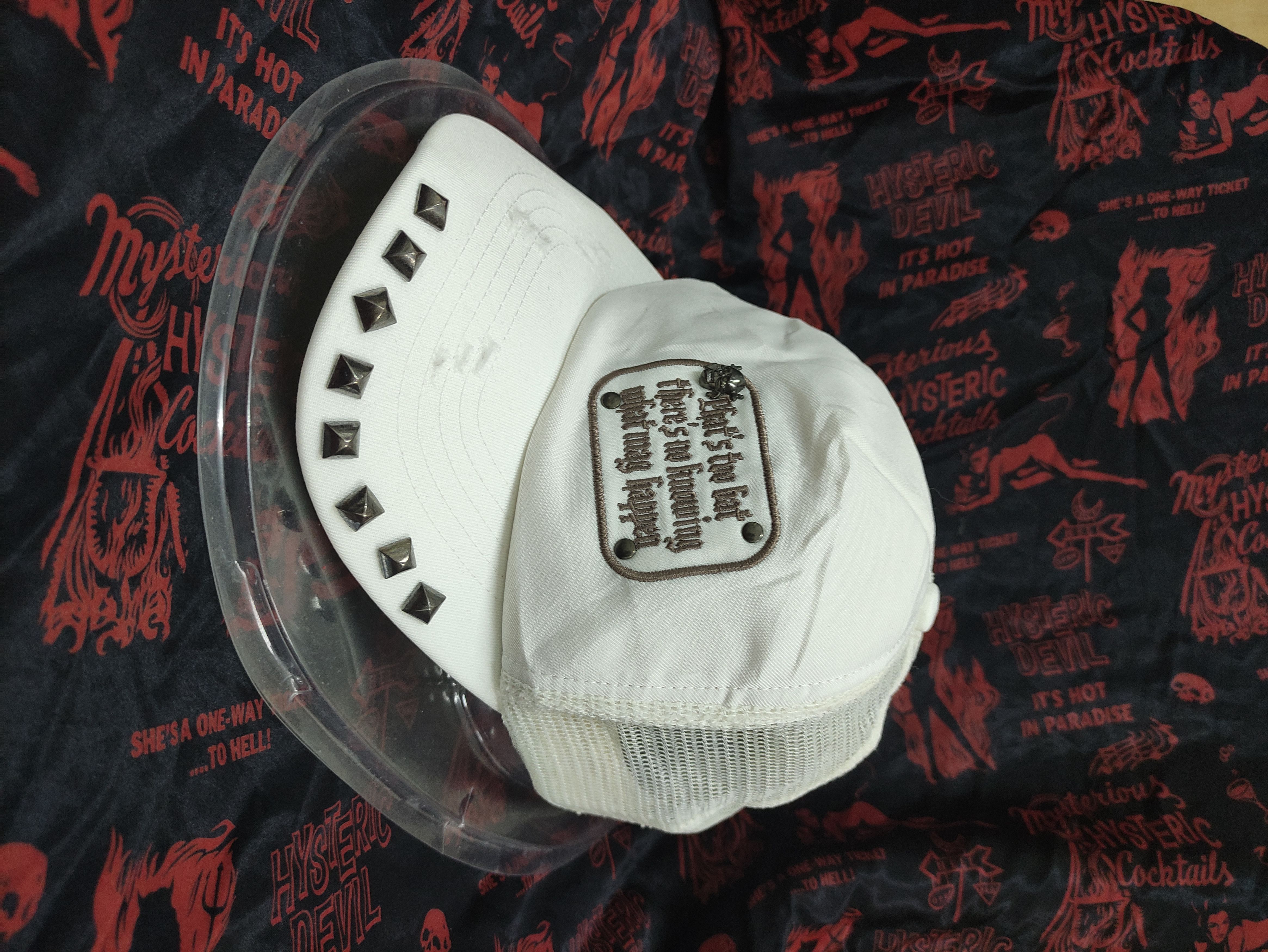 image of Skulls Skull Rivet Studded Punk Style Vintage Cap, Men's