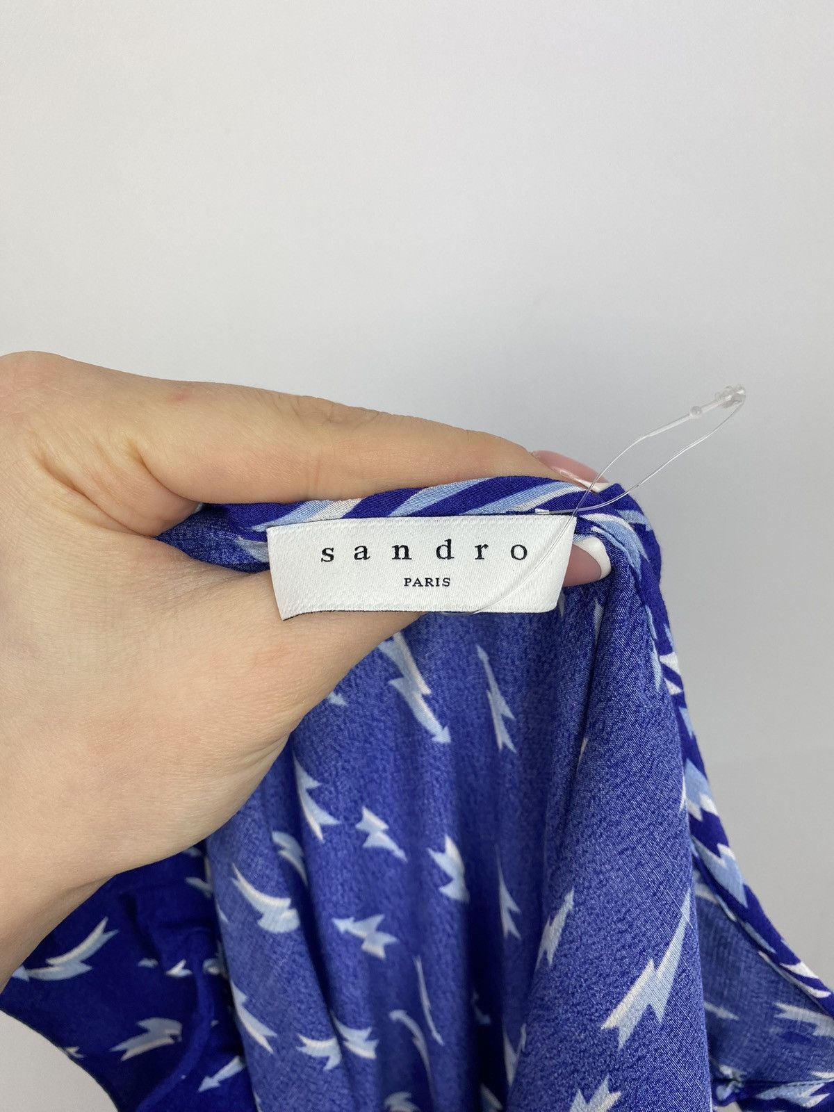 Sandro BNWT Sandro Lightning Bolt Bare Shoulder E18 Kemila dress Size XXS / US 00 / IT 34 - 17 Thumbnail