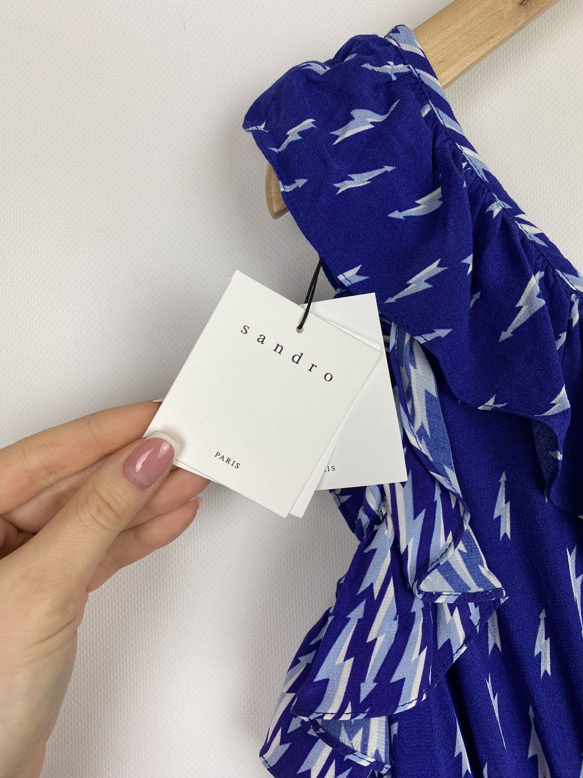 Sandro BNWT Sandro Lightning Bolt Bare Shoulder E18 Kemila dress Size XXS / US 00 / IT 34 - 9 Thumbnail