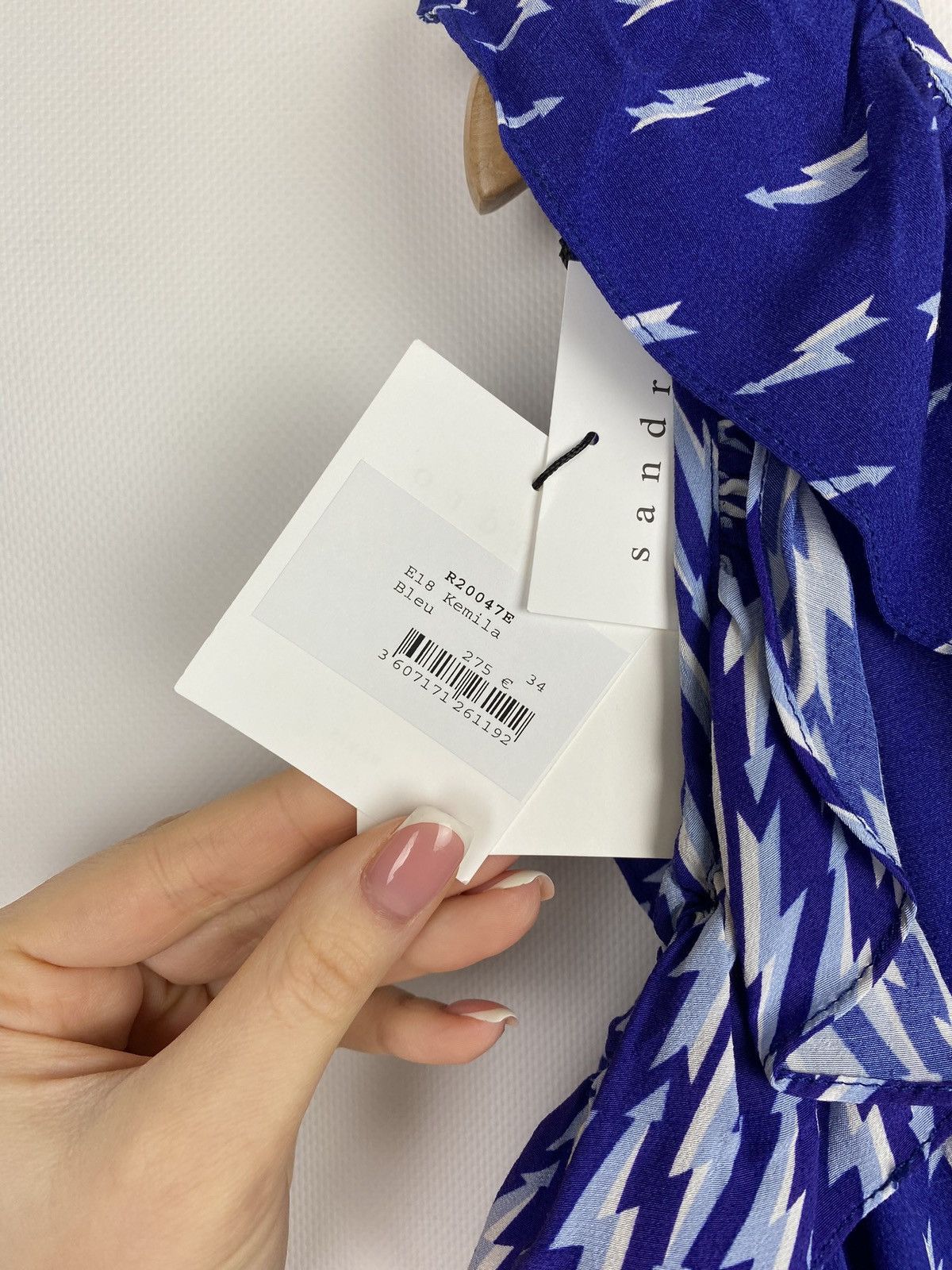 Sandro BNWT Sandro Lightning Bolt Bare Shoulder E18 Kemila dress Size XXS / US 00 / IT 34 - 10 Thumbnail