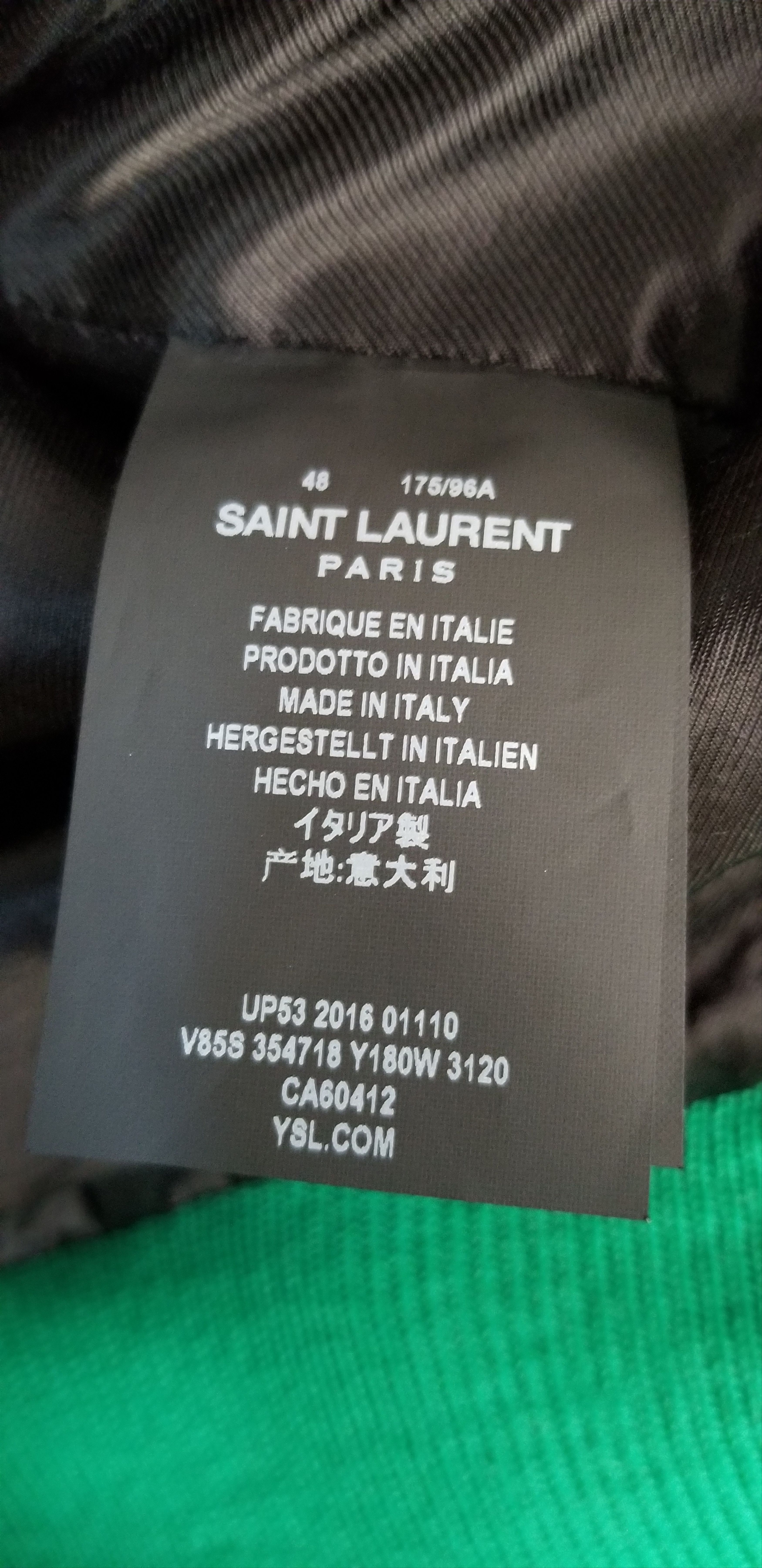 Saint Laurent Paris Saint Laurent Paris Green Teddy Jacket Size US M / EU 48-50 / 2 - 6 Thumbnail