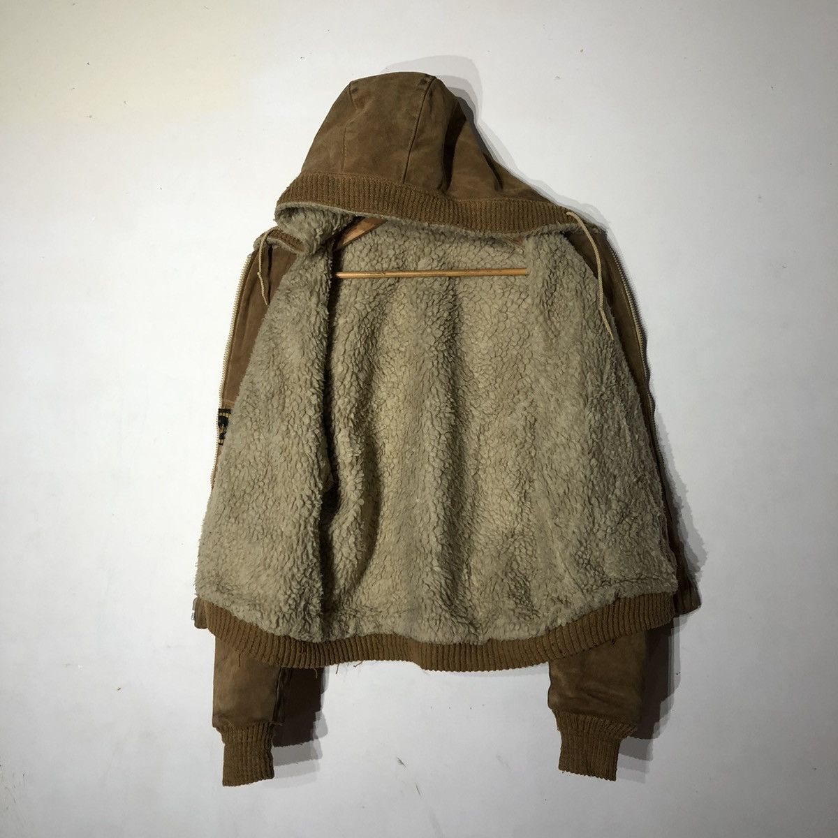 Vintage Vintage 70's Hoodie Zipper Leather Jacket Size US S / EU 44-46 / 1 - 7 Thumbnail