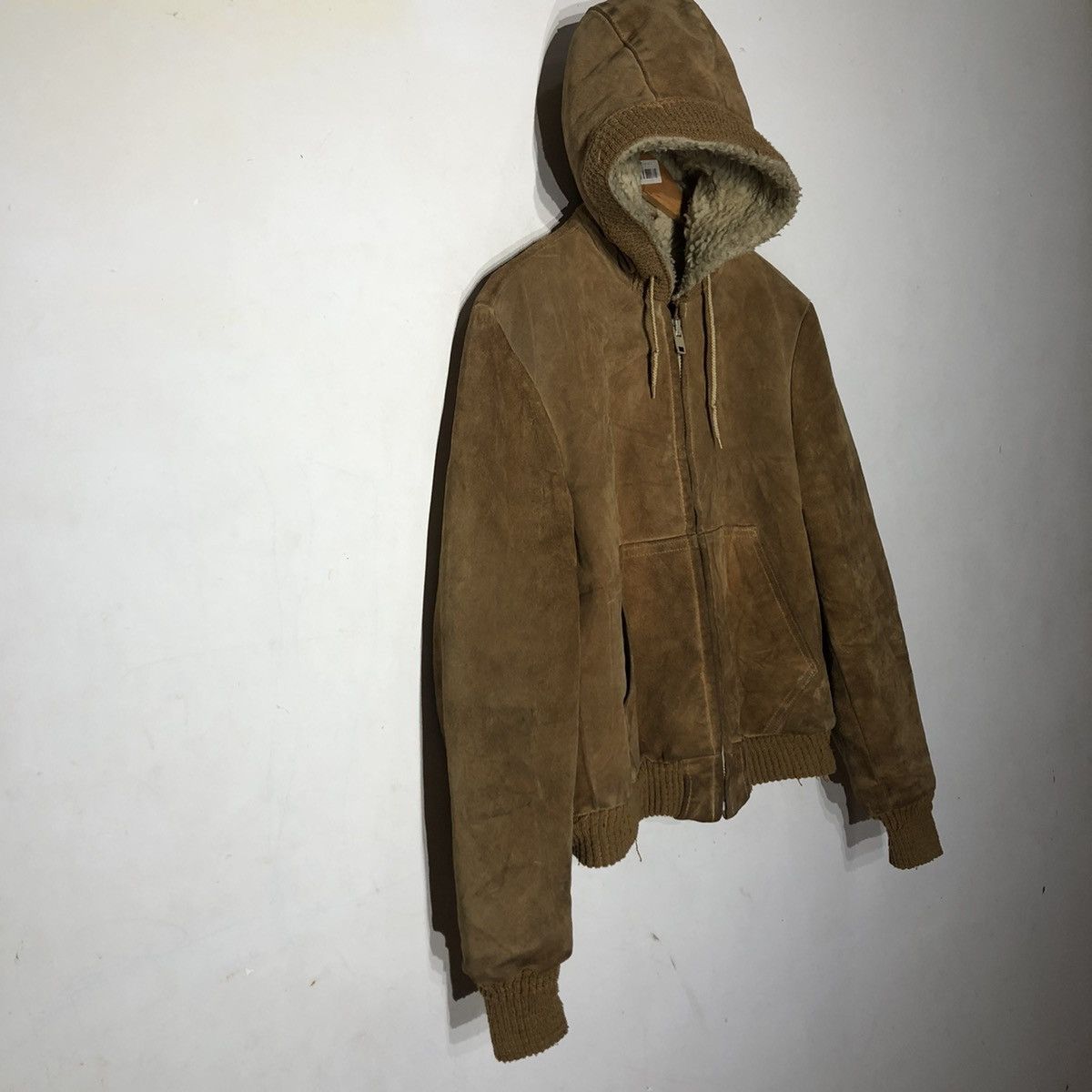 Vintage Vintage 70's Hoodie Zipper Leather Jacket Size US S / EU 44-46 / 1 - 3 Thumbnail