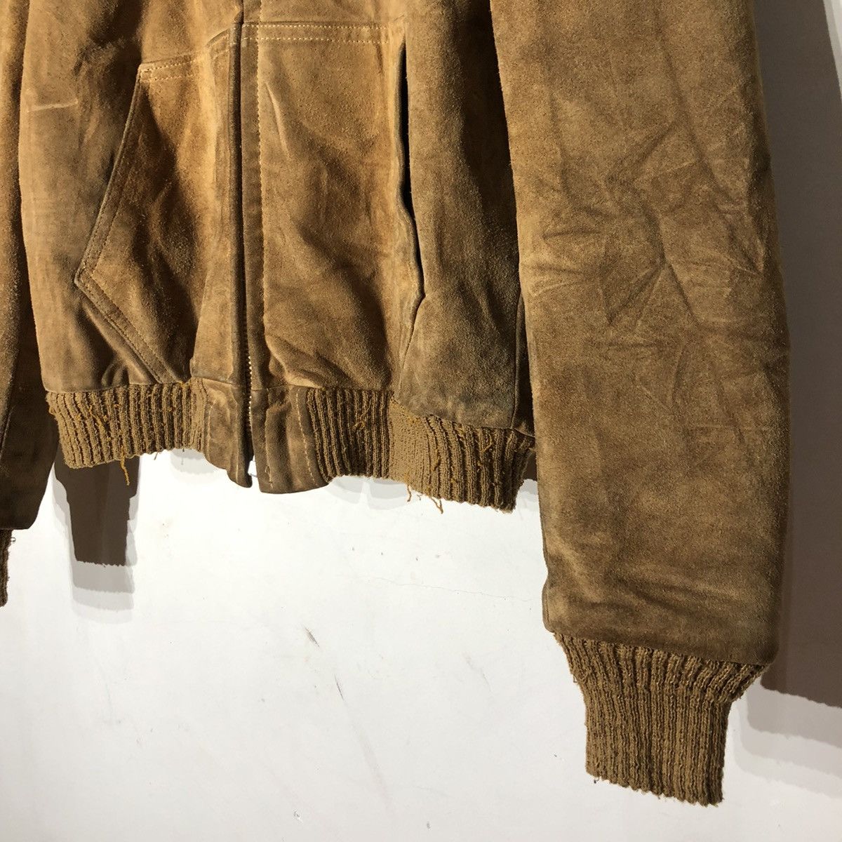 Vintage Vintage 70's Hoodie Zipper Leather Jacket Size US S / EU 44-46 / 1 - 4 Thumbnail