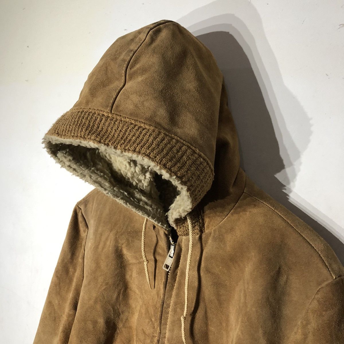 Vintage Vintage 70's Hoodie Zipper Leather Jacket Size US S / EU 44-46 / 1 - 5 Thumbnail