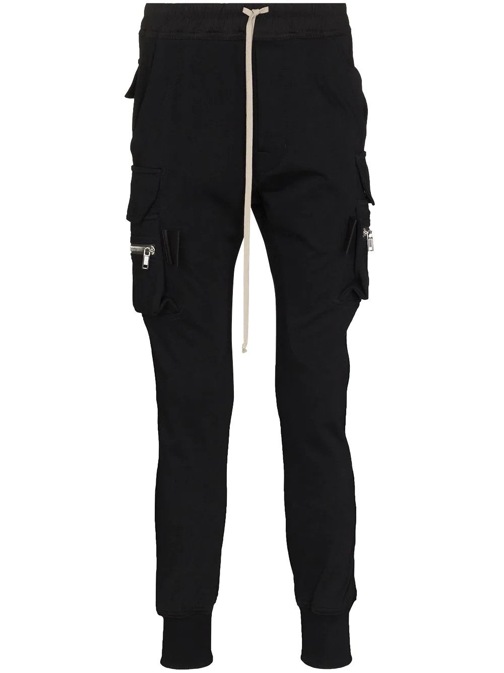 image of Rick Owens Mastodon Cargo Track Trousers in Black, Men's (Size 31)