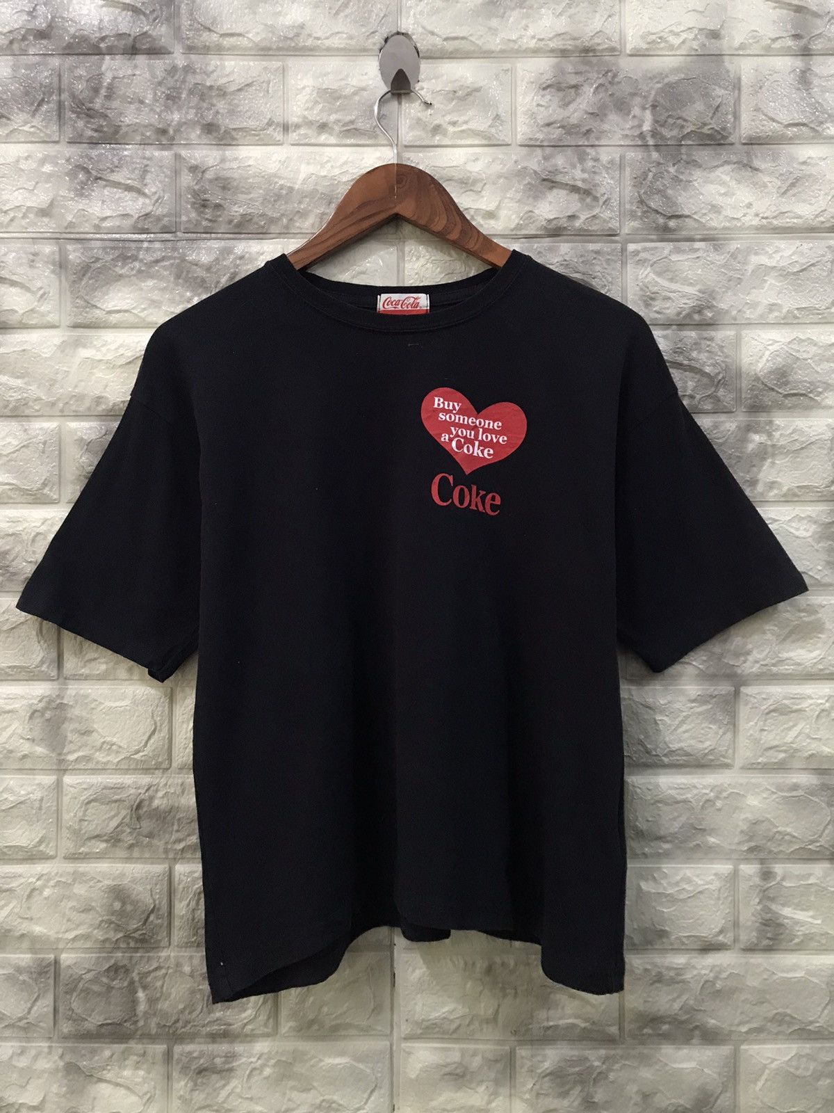 image of Coca Cola x Vintage Coca-Cola Tee in Black, Men's (Size Small)