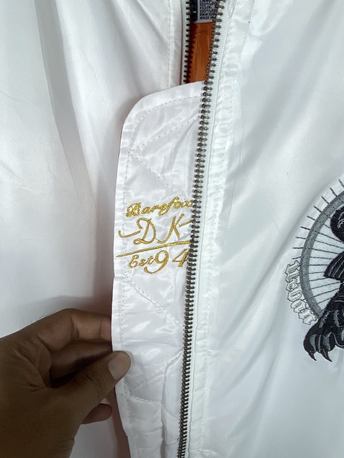 Japanese Brand Vintage Embroidered Tiger Bomber Puffer Jacket Size US XXL / EU 58 / 5 - 13 Thumbnail