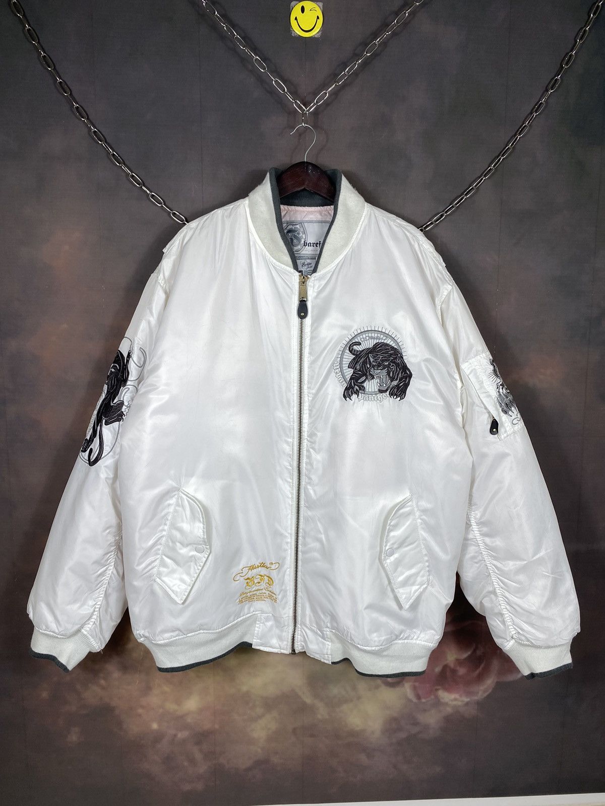 Japanese Brand Vintage Embroidered Tiger Bomber Puffer Jacket Size US XXL / EU 58 / 5 - 2 Thumbnail