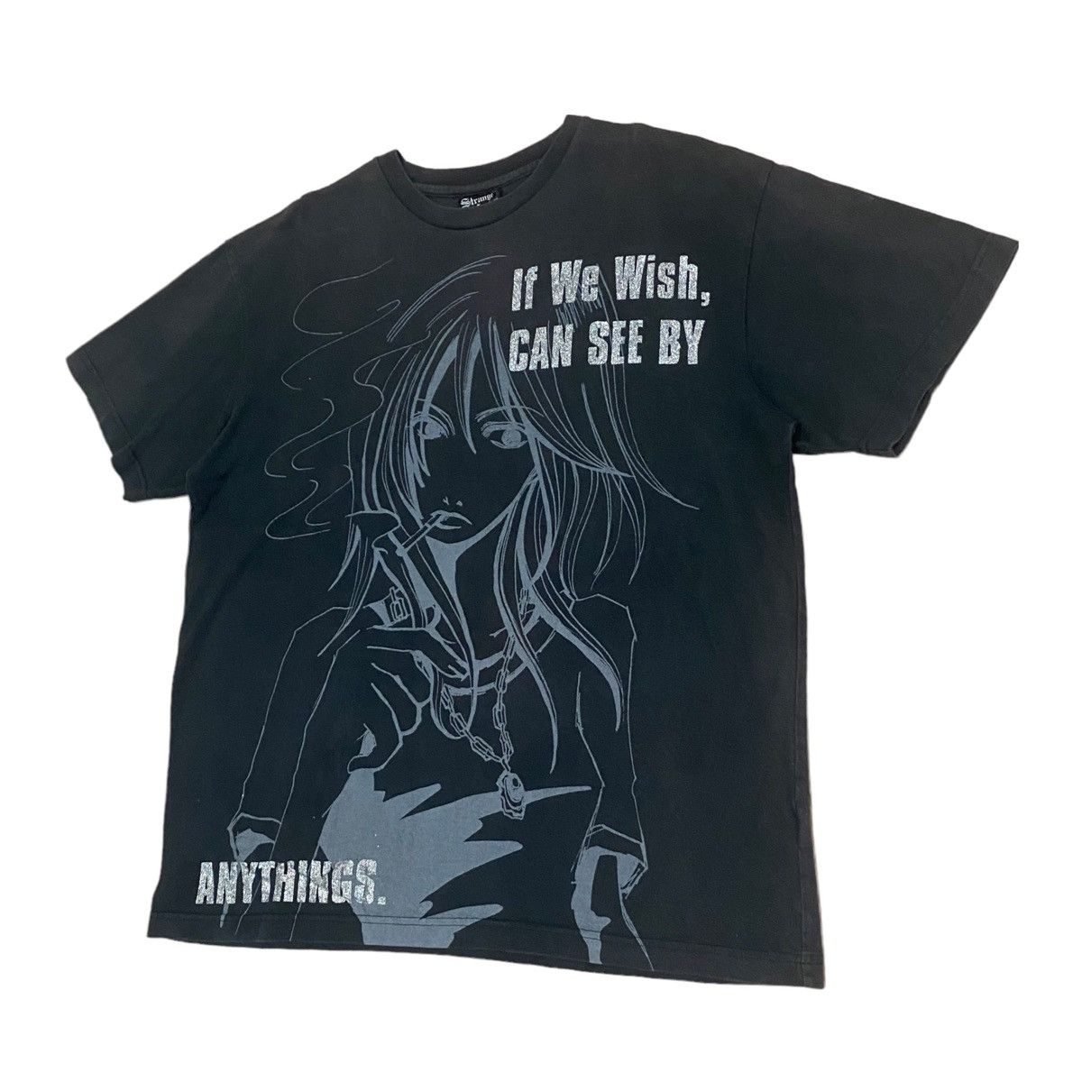 Anime × Japanese Brand Vintage Anime Girl Smoking Over Printed Tees Size US M / EU 48-50 / 2 - 4 Thumbnail