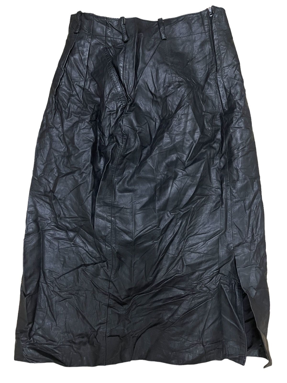image of Archival Clothing x Vintage Leather Women Short Skirt in Black (Size 24)