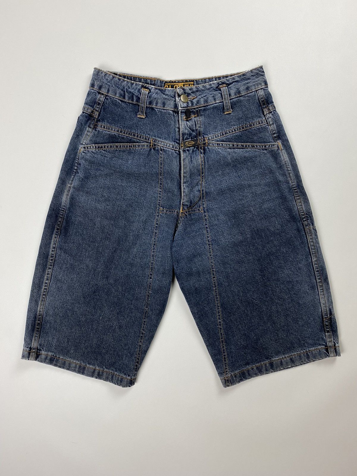 image of VTG 80's Marithe Francois Girbaud Closed Washed Denim Shorts in Grey, Men's (Size 28)