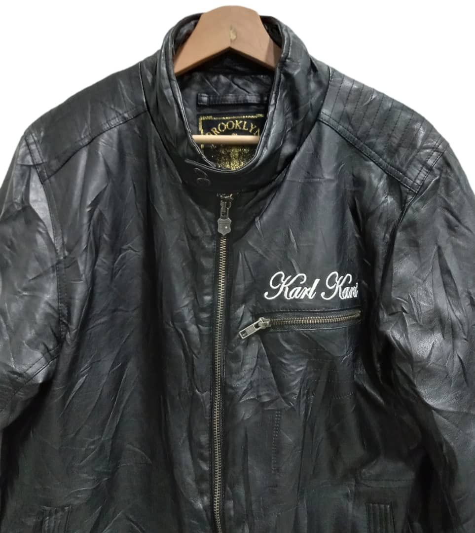 Karl Kani × Vintage Vintage 80's Karl Kani Synthetic Leather Jacket Size US M / EU 48-50 / 2 - 2 Thumbnail