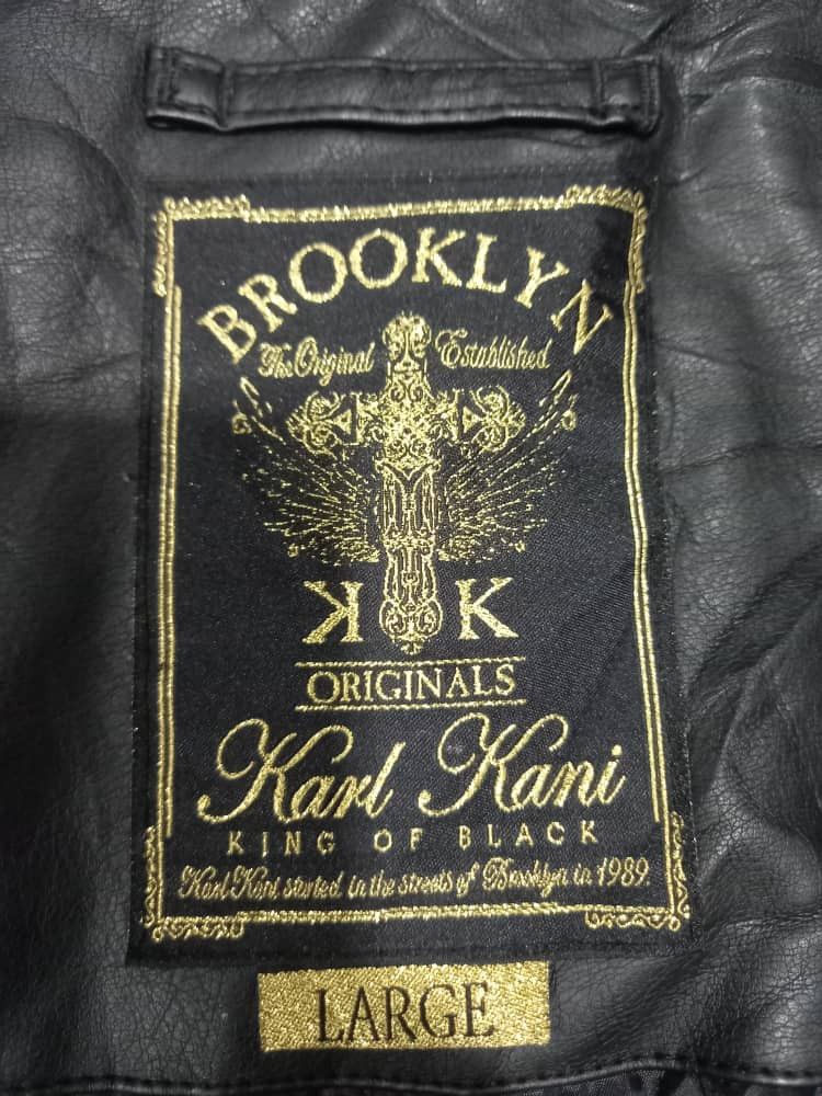 Karl Kani × Vintage Vintage 80's Karl Kani Synthetic Leather Jacket Size US M / EU 48-50 / 2 - 16 Thumbnail