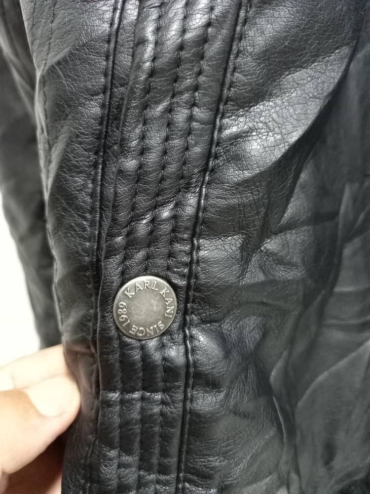 Karl Kani × Vintage Vintage 80's Karl Kani Synthetic Leather Jacket Size US M / EU 48-50 / 2 - 5 Thumbnail