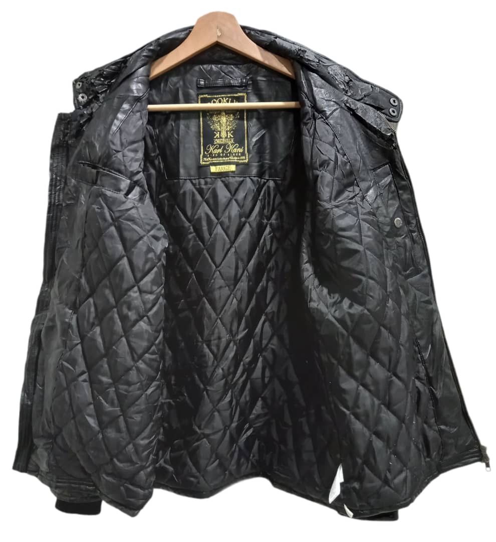 Karl Kani × Vintage Vintage 80's Karl Kani Synthetic Leather Jacket Size US M / EU 48-50 / 2 - 14 Thumbnail