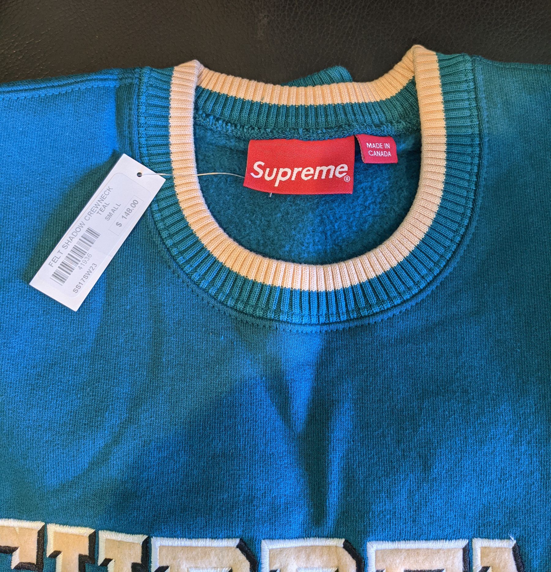 Supreme Supreme Felt Shadow Crewneck Size US S / EU 44-46 / 1 - 2 Thumbnail