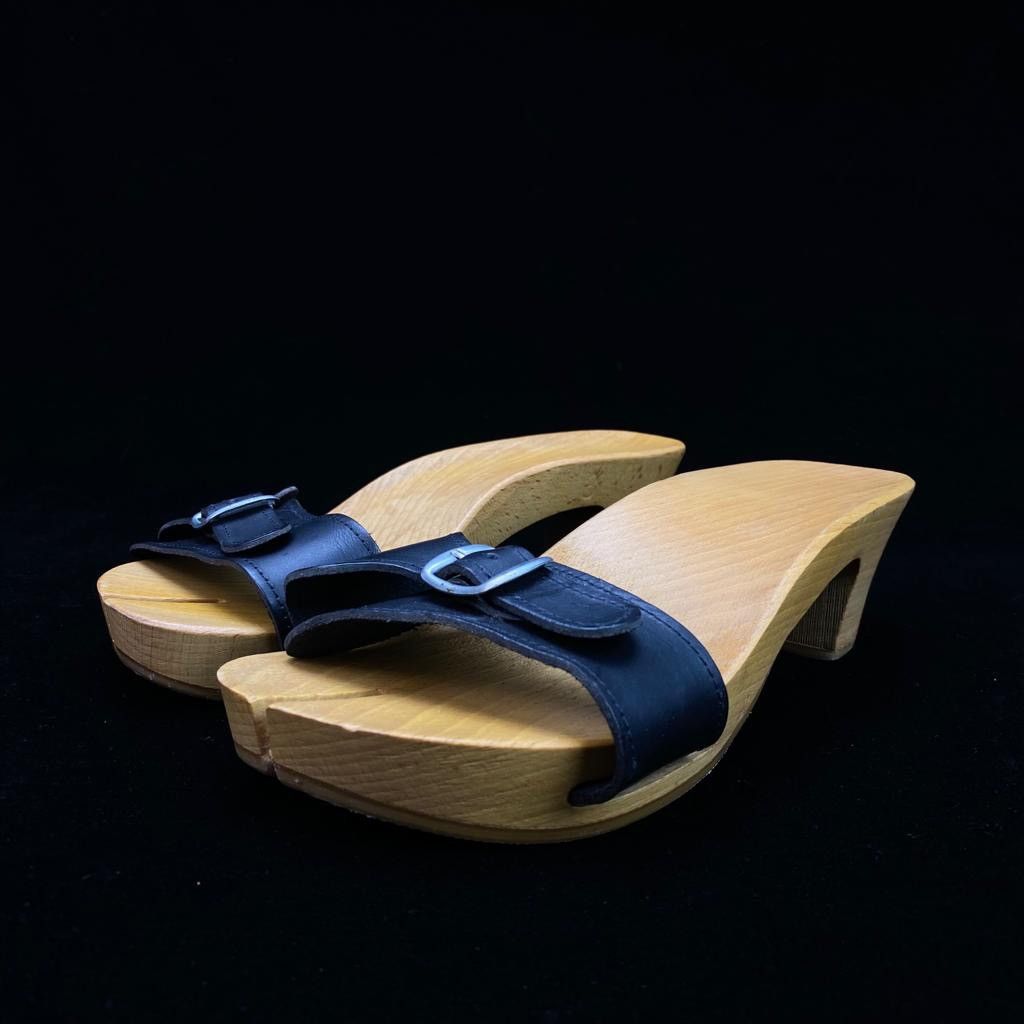 Maison Margiela Wood Leather Strap Tabi Sandals Size US 8 / IT 38 - 8 Thumbnail