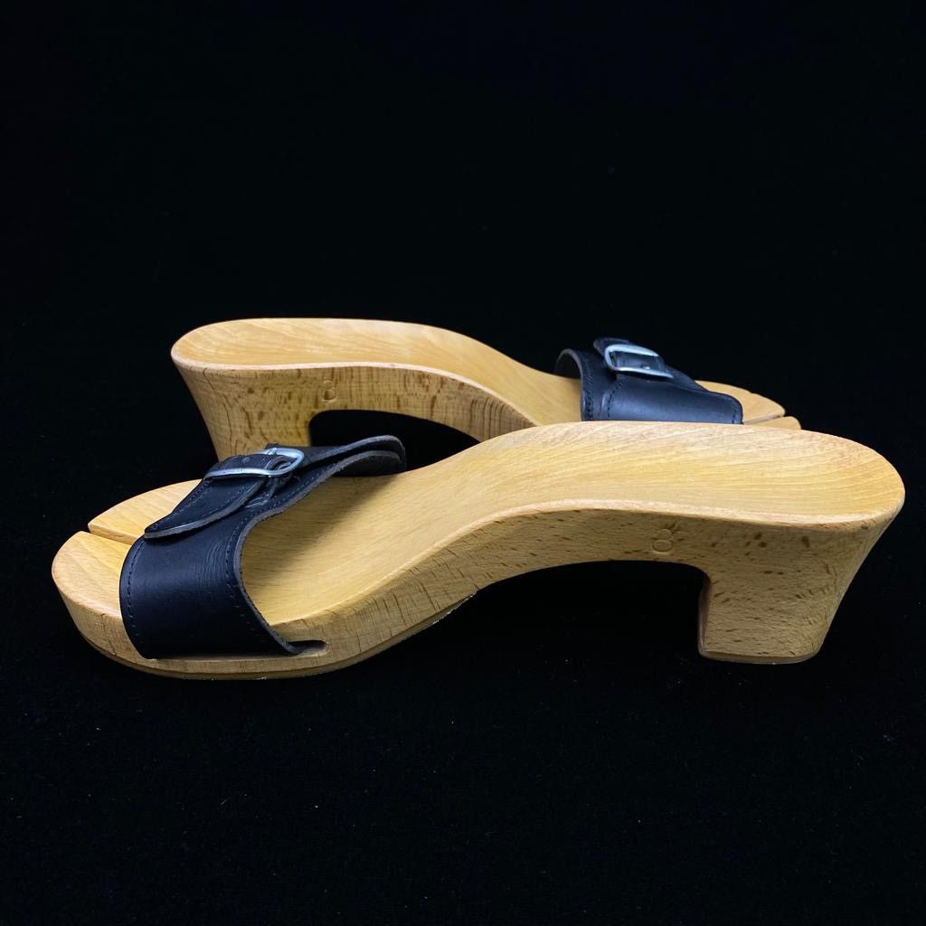Maison Margiela Wood Leather Strap Tabi Sandals Size US 8 / IT 38 - 3 Thumbnail
