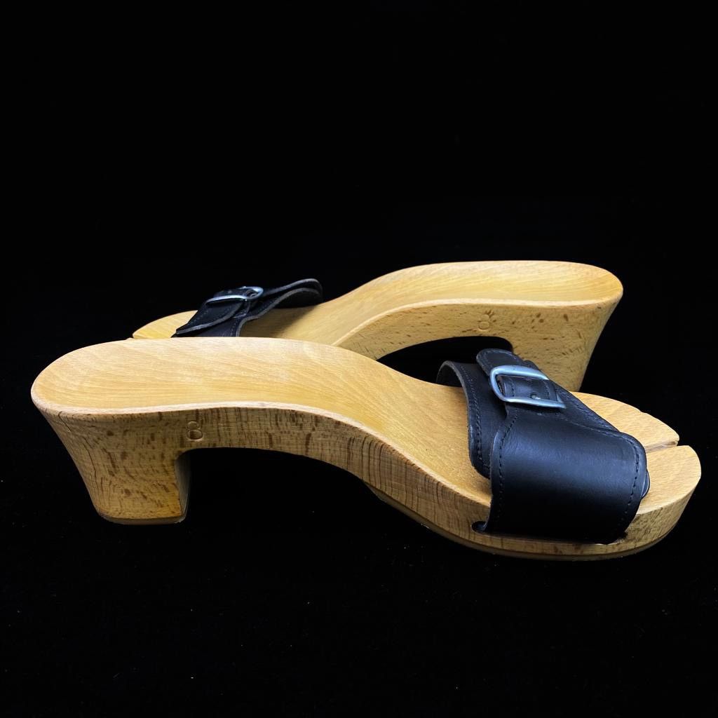 Maison Margiela Wood Leather Strap Tabi Sandals Size US 8 / IT 38 - 4 Thumbnail
