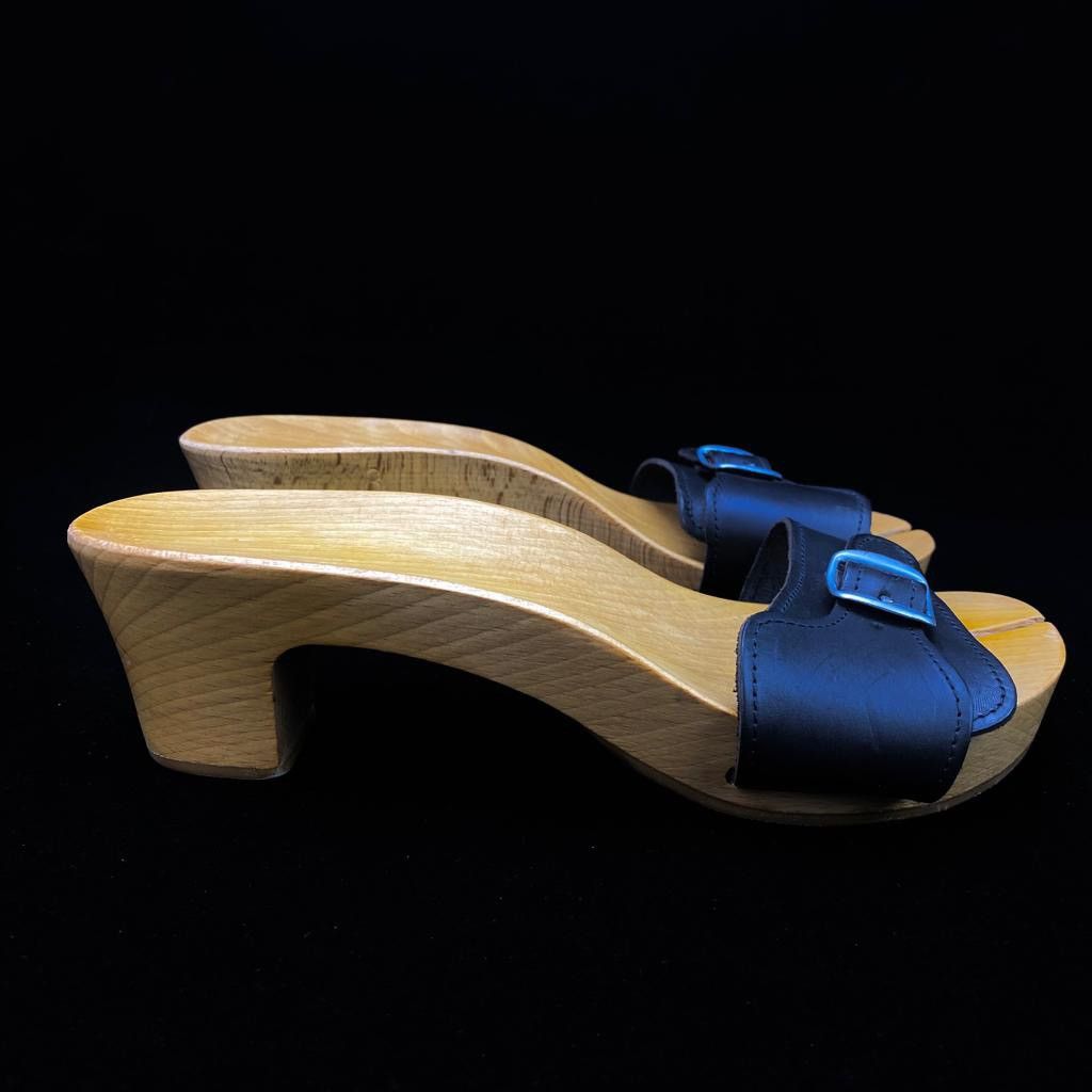 Maison Margiela Wood Leather Strap Tabi Sandals Size US 8 / IT 38 - 6 Thumbnail