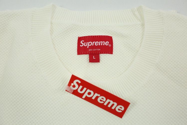 Supreme Supreme LOGO STRIPE PIQUE CREWNECK Size US L / EU 52-54 / 3 - 4 Thumbnail
