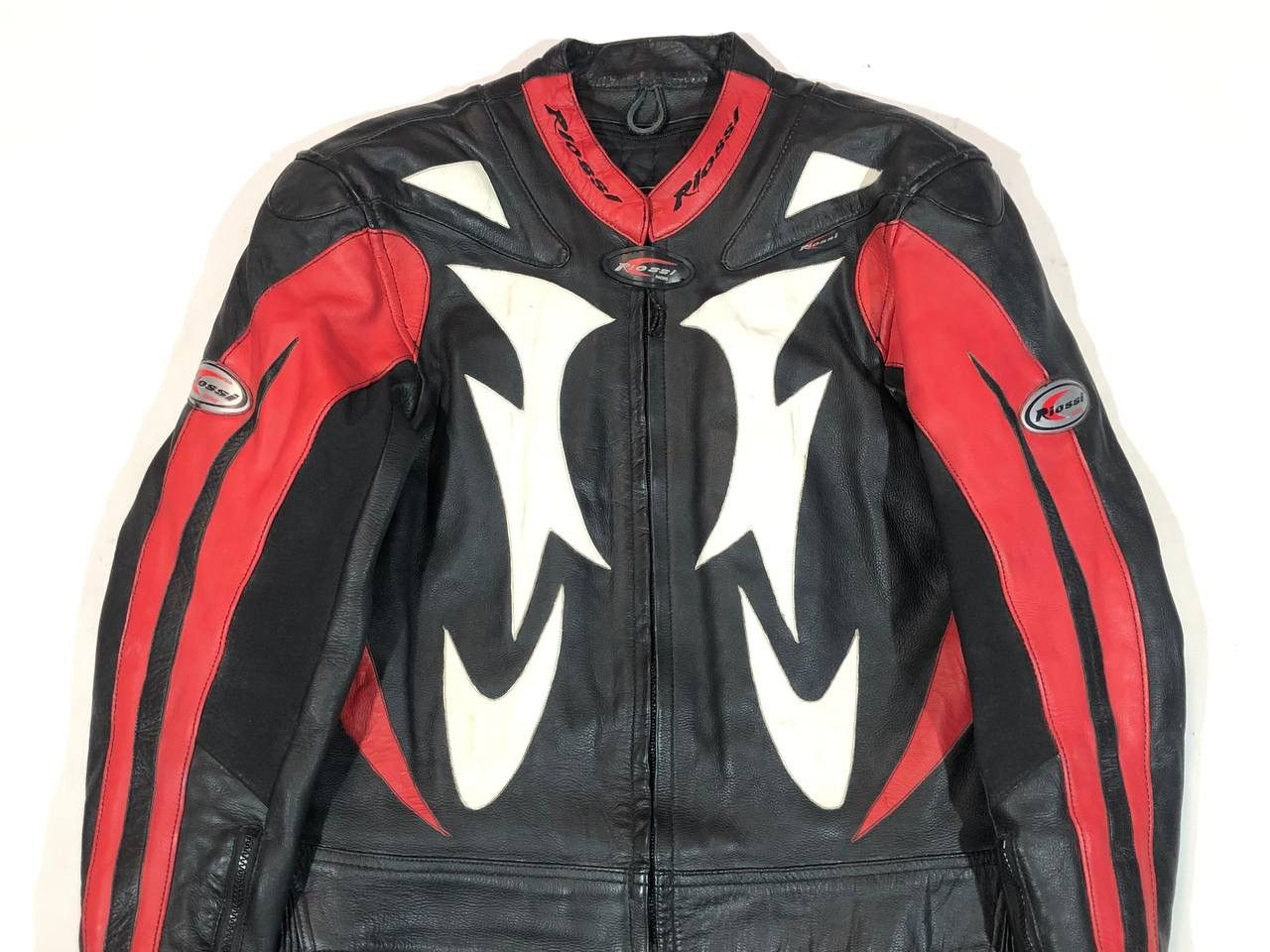 Genuine Leather Riossi Leather Moto Racing Jacket Size US M / EU 48-50 / 2 - 5 Thumbnail
