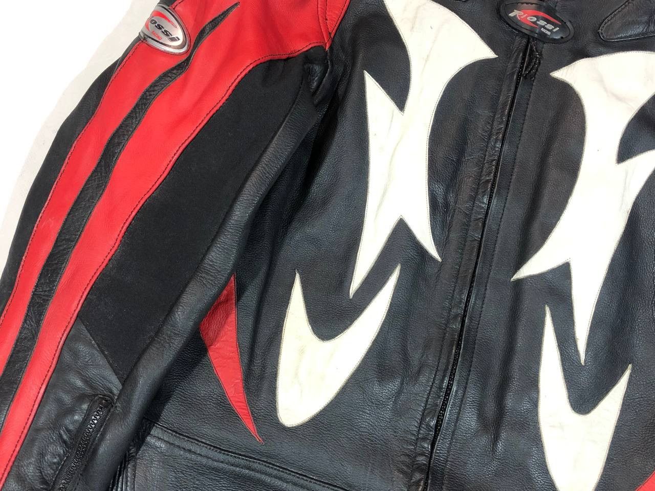 Genuine Leather Riossi Leather Moto Racing Jacket Size US M / EU 48-50 / 2 - 7 Thumbnail