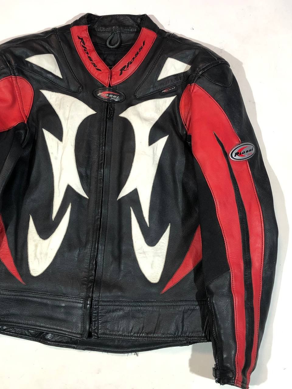 Genuine Leather Riossi Leather Moto Racing Jacket Size US M / EU 48-50 / 2 - 3 Thumbnail