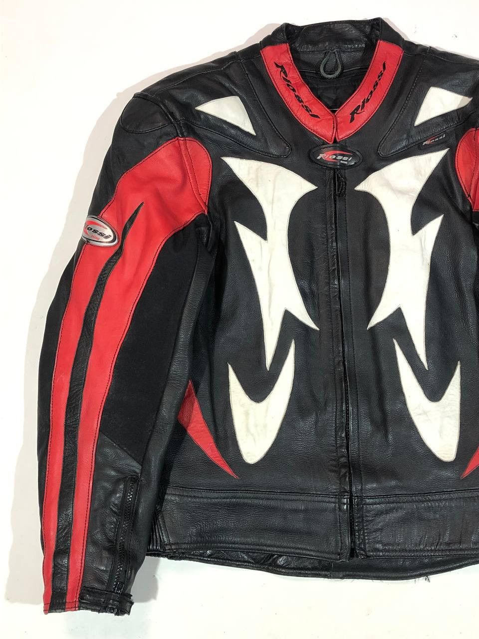 Genuine Leather Riossi Leather Moto Racing Jacket Size US M / EU 48-50 / 2 - 4 Thumbnail