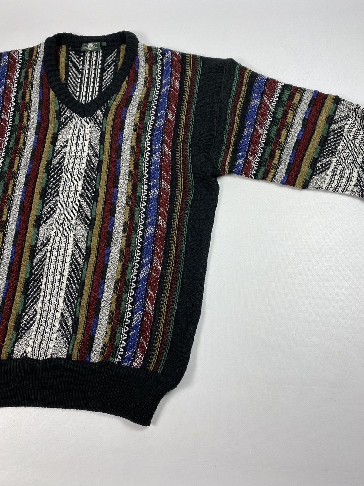 Vintage 🔥LASTDROP🔥 Knitted Coogi Style Sweater V-neck Size US L / EU 52-54 / 3 - 5 Thumbnail