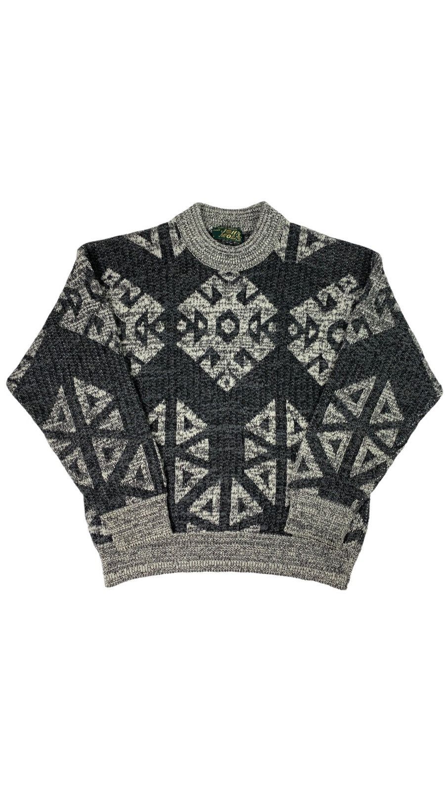 Vintage 🔥LASTDROP🔥 Made In France Abstract Knitted Wool Grey Size US L / EU 52-54 / 3 - 1 Thumbnail