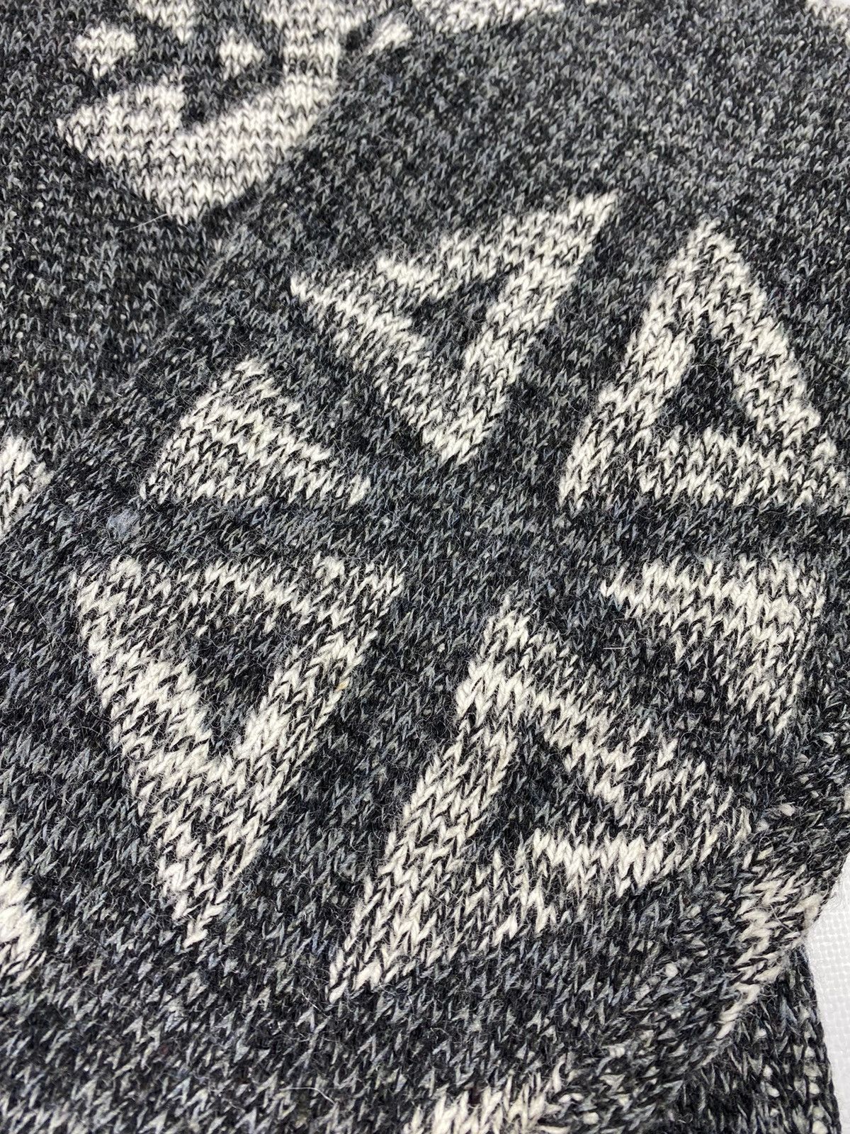 Vintage 🔥LASTDROP🔥 Made In France Abstract Knitted Wool Grey Size US L / EU 52-54 / 3 - 9 Thumbnail
