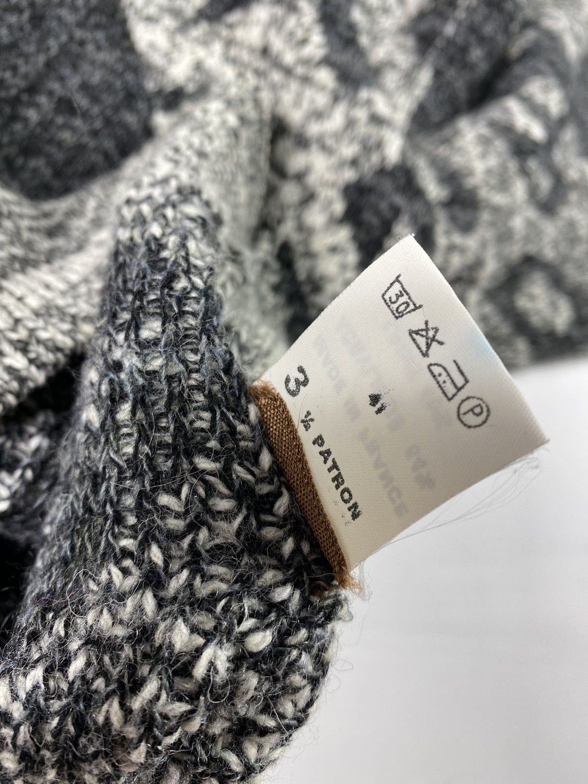 Vintage 🔥LASTDROP🔥 Made In France Abstract Knitted Wool Grey Size US L / EU 52-54 / 3 - 7 Thumbnail