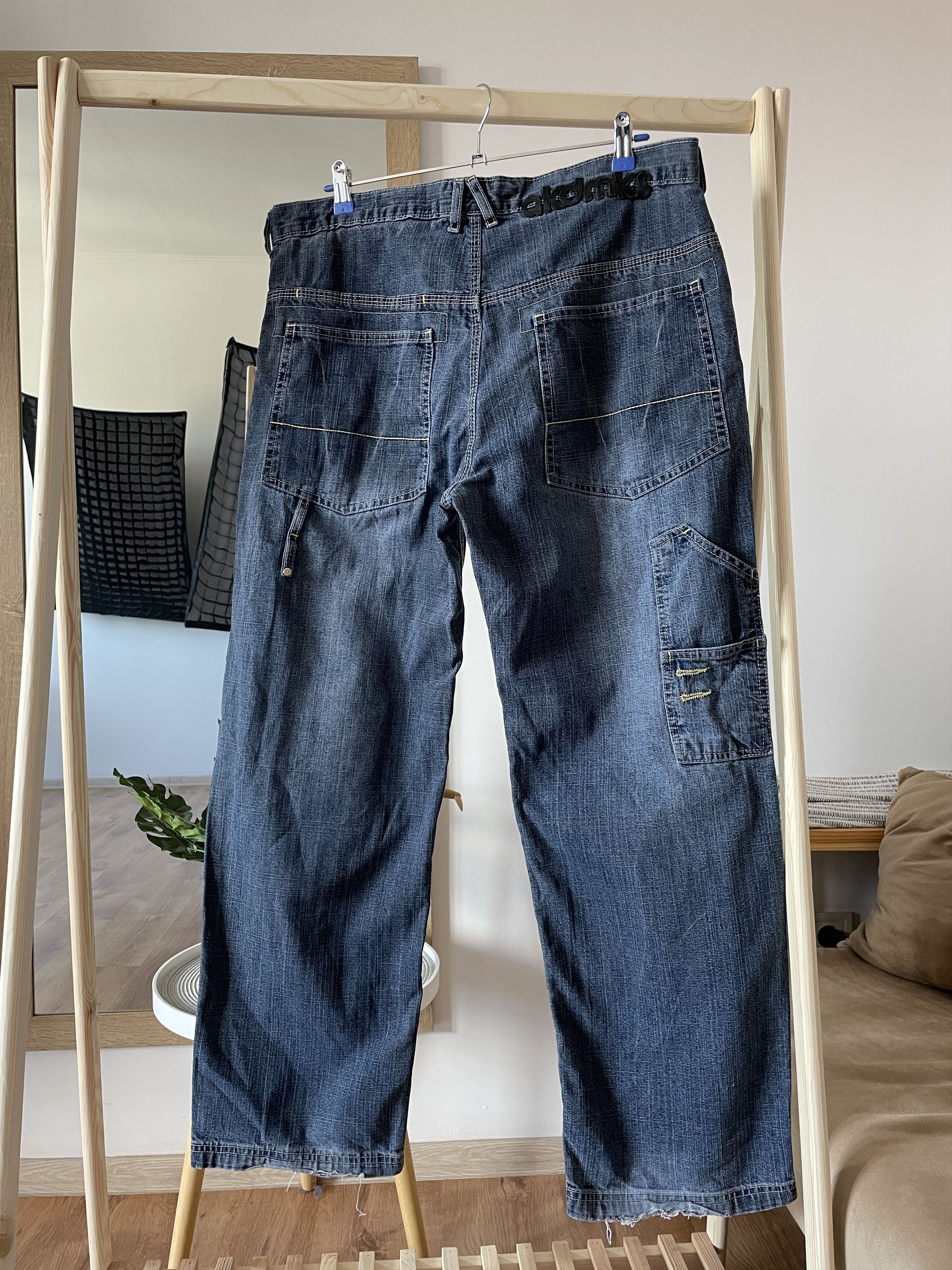 Akademiks Akademiks Vintage Y2K Double Knee Wide Leg Denim Size 38 Size US 38 / EU 54 - 2 Thumbnail